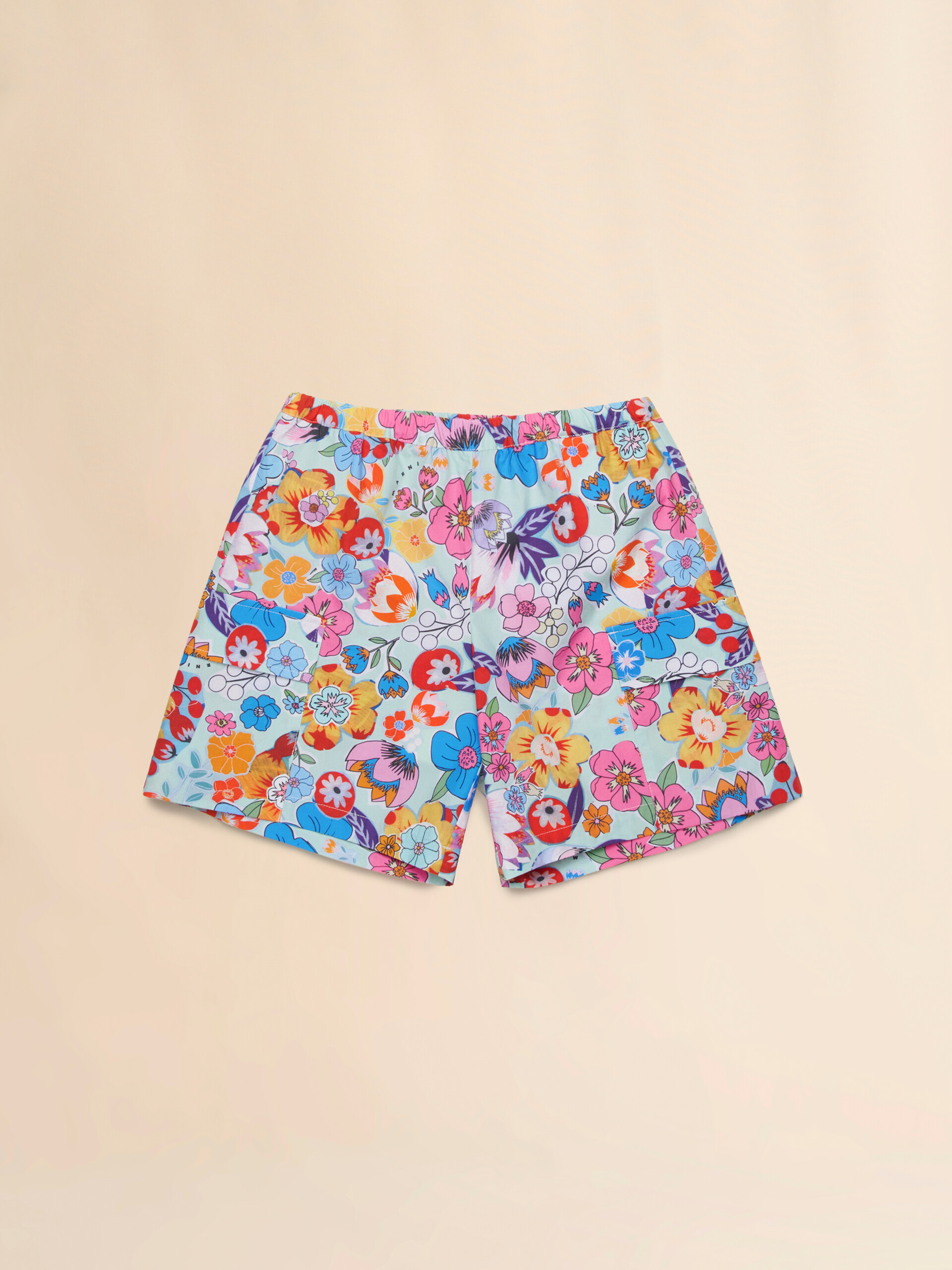 Poplin shorts with Holiday pattern - Pants - Image 1