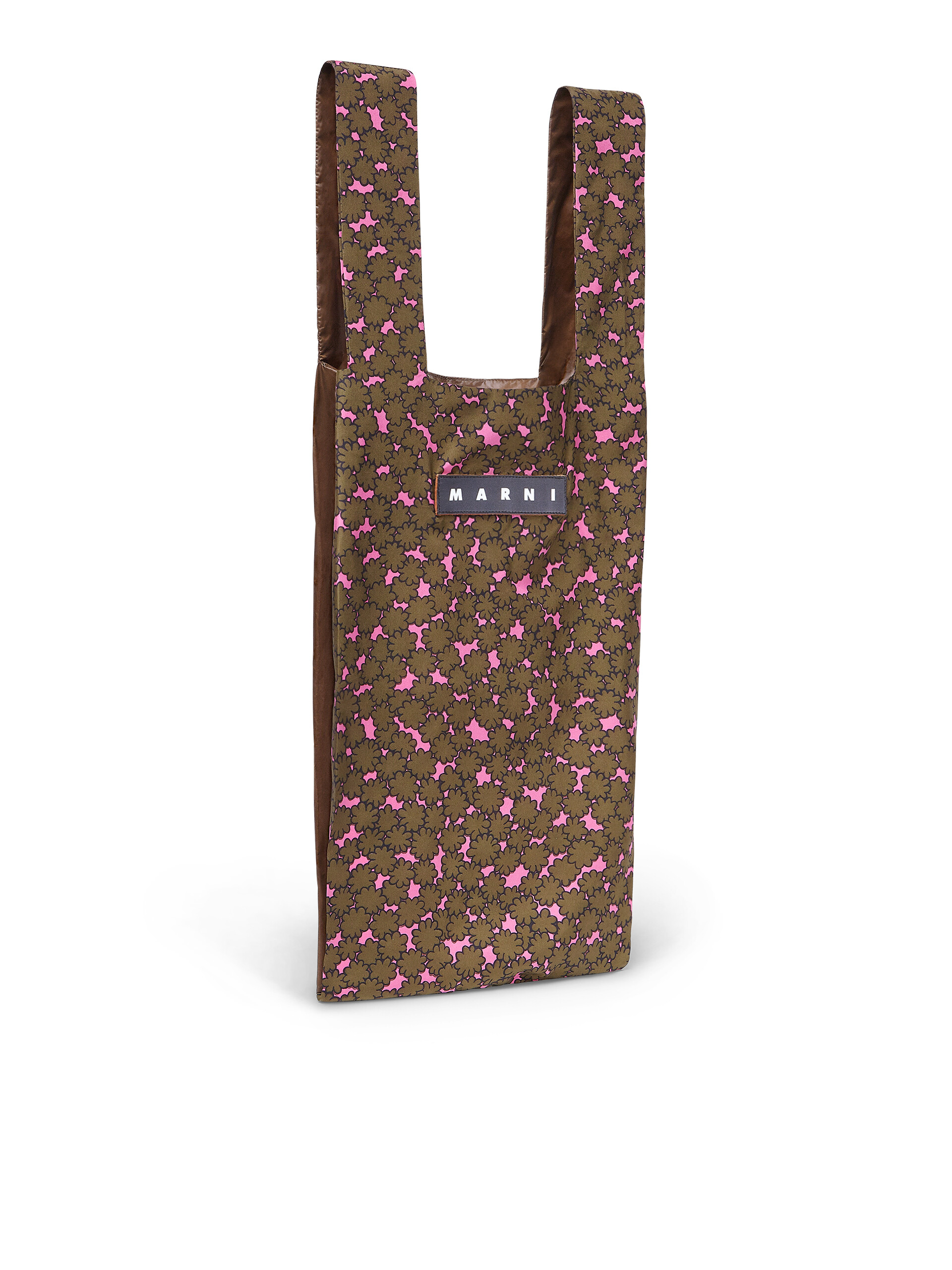 MARNI MARKET viscose shopping bag with floral print - Bags - Image 2