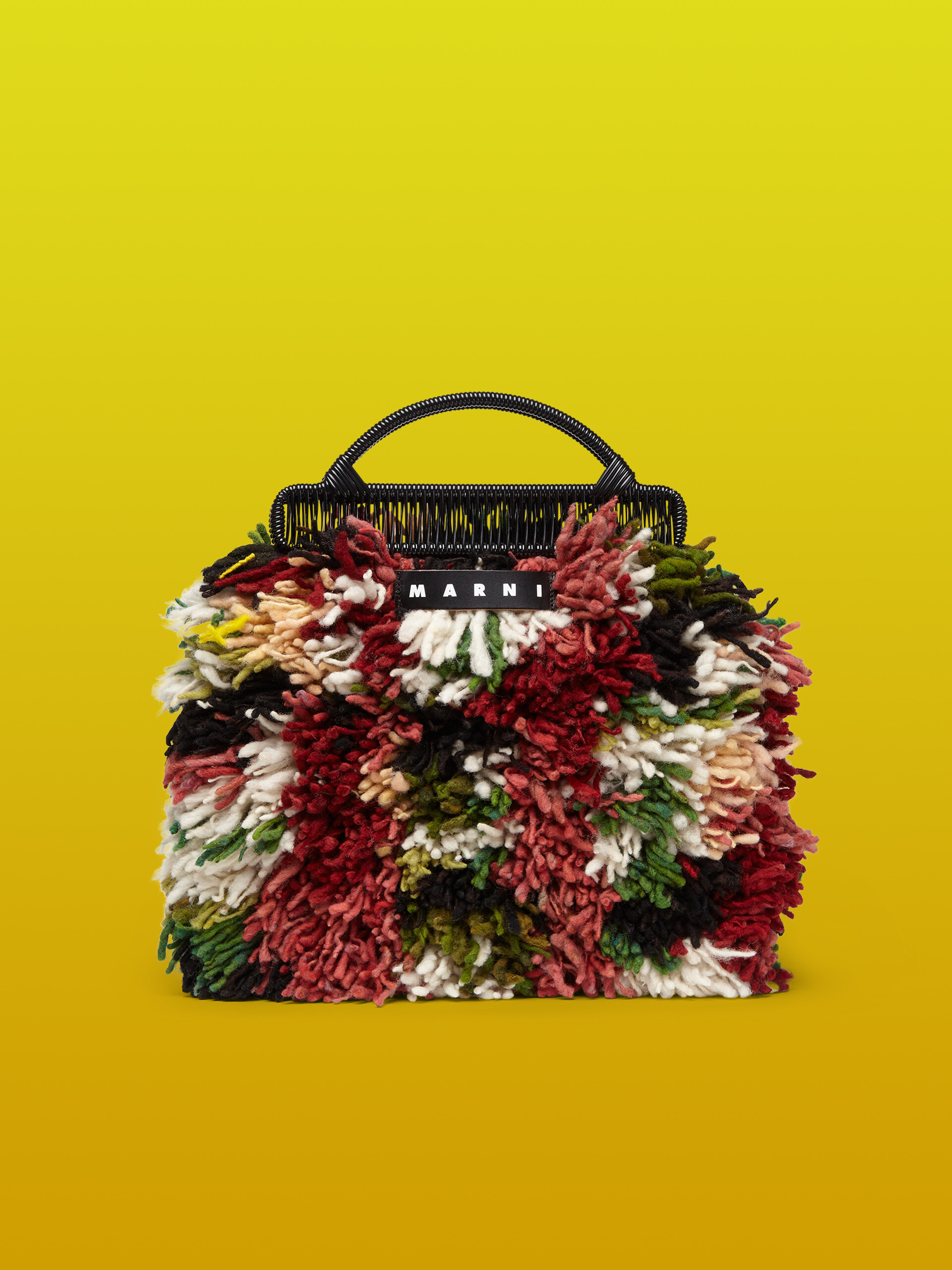 マルチカラーロングウール製 MARNI MARKETバッグ | Marni