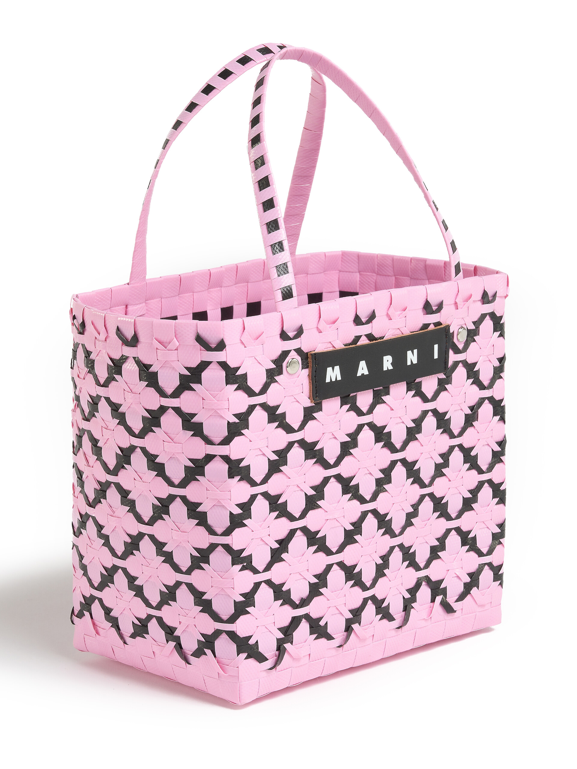 Pink and black MARNI MARKET BASKET bag - Shopping Bags - Image 4