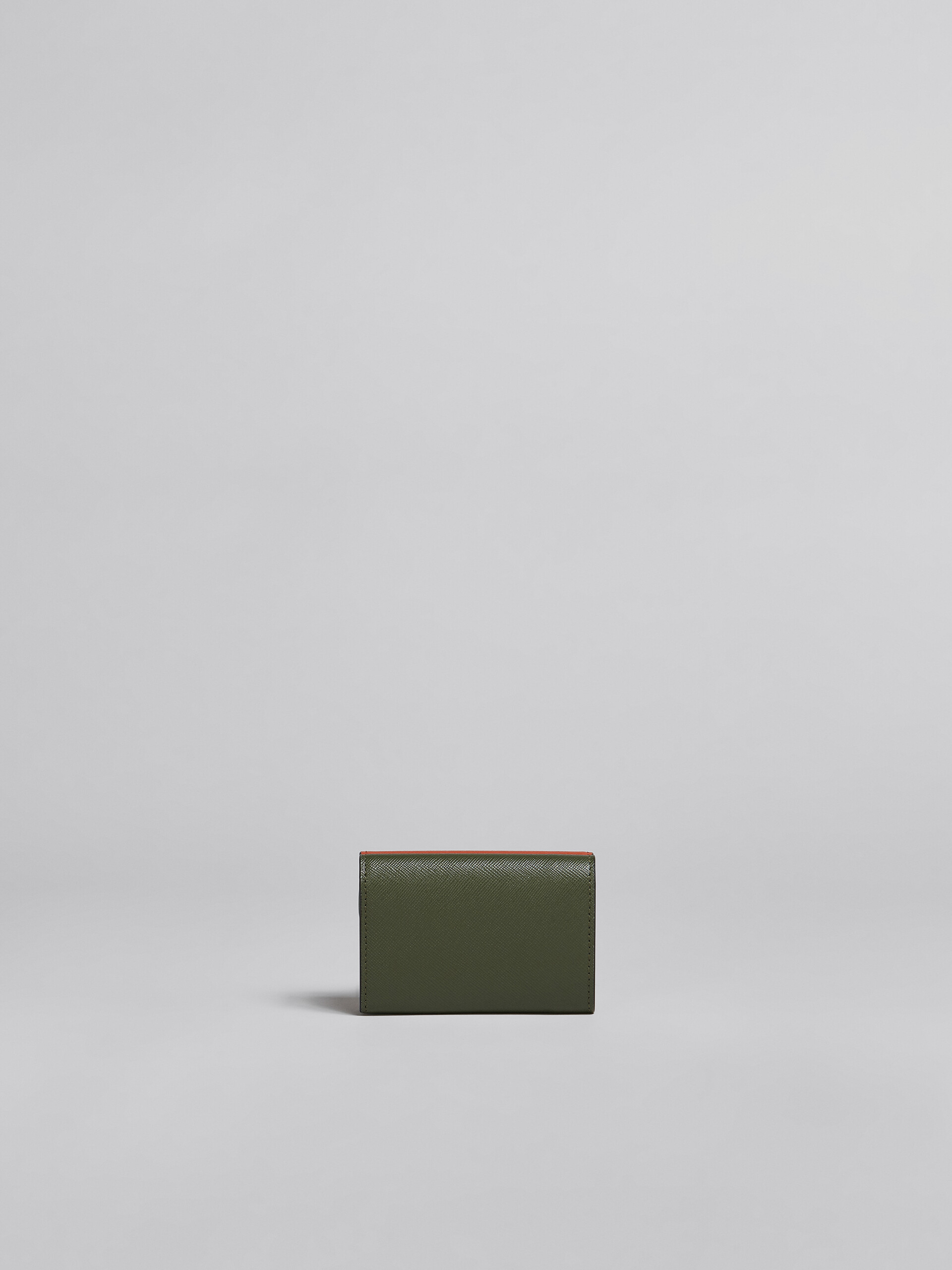 Brown multicolour saffiano leather tri-fold wallet - Wallets - Image 3