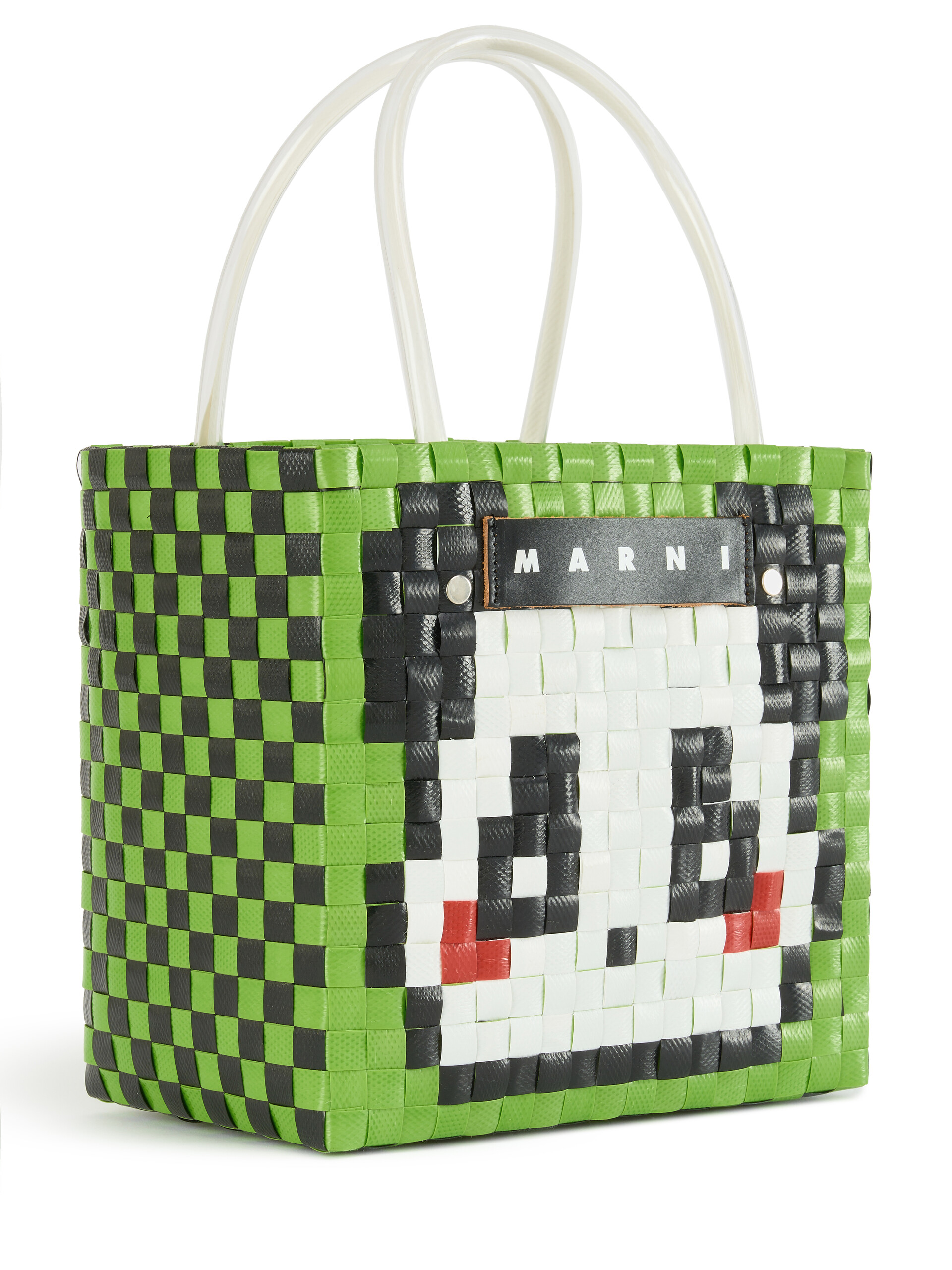 Green MARNI MARKET ANIMAL BASKET bag - Shopping Bags - Image 4
