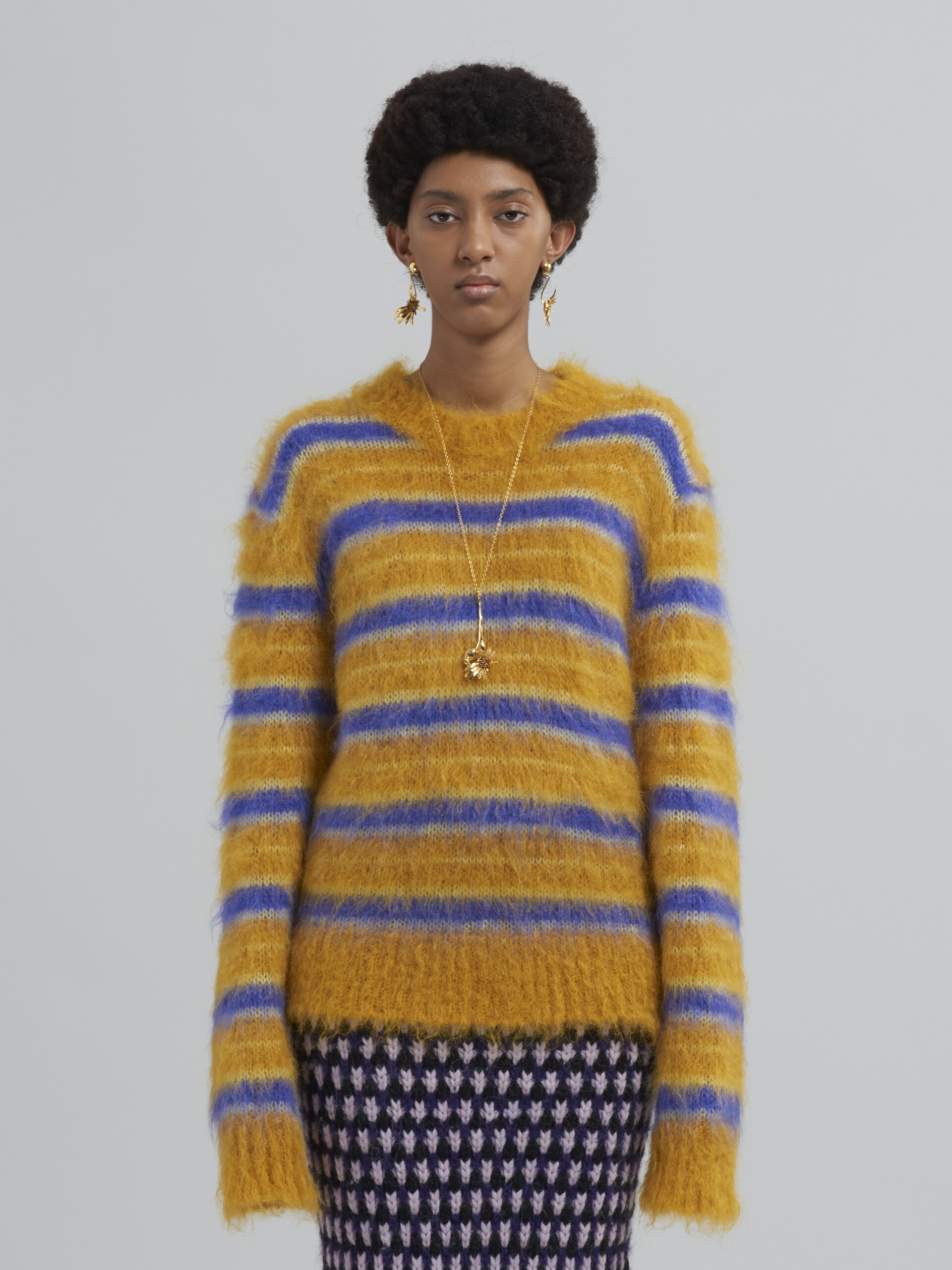 Stripes mohair and wool sweater - Pullovers - Image 2