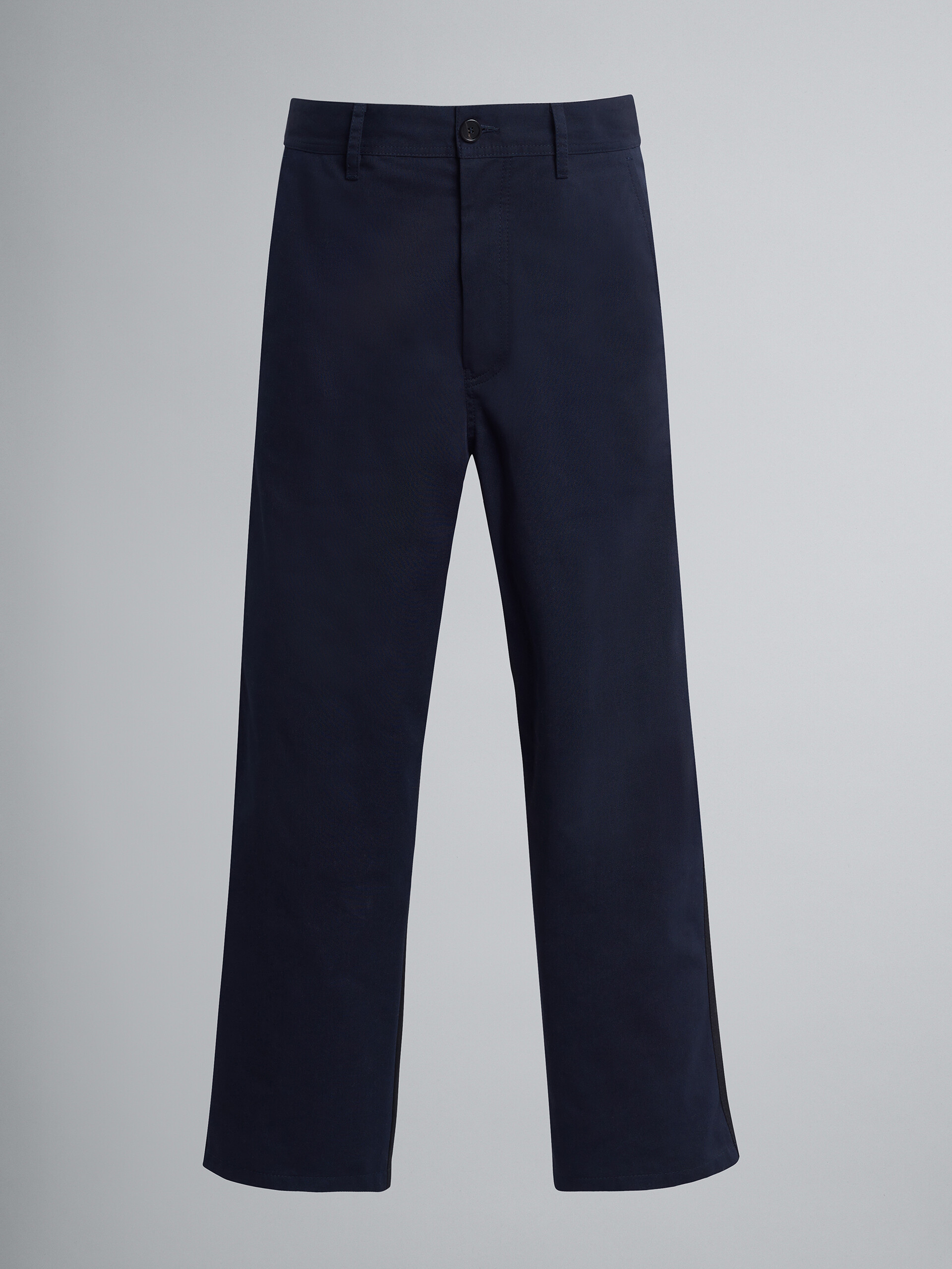 Gabardine and cotton twill cropped trousers - Pants - Image 1