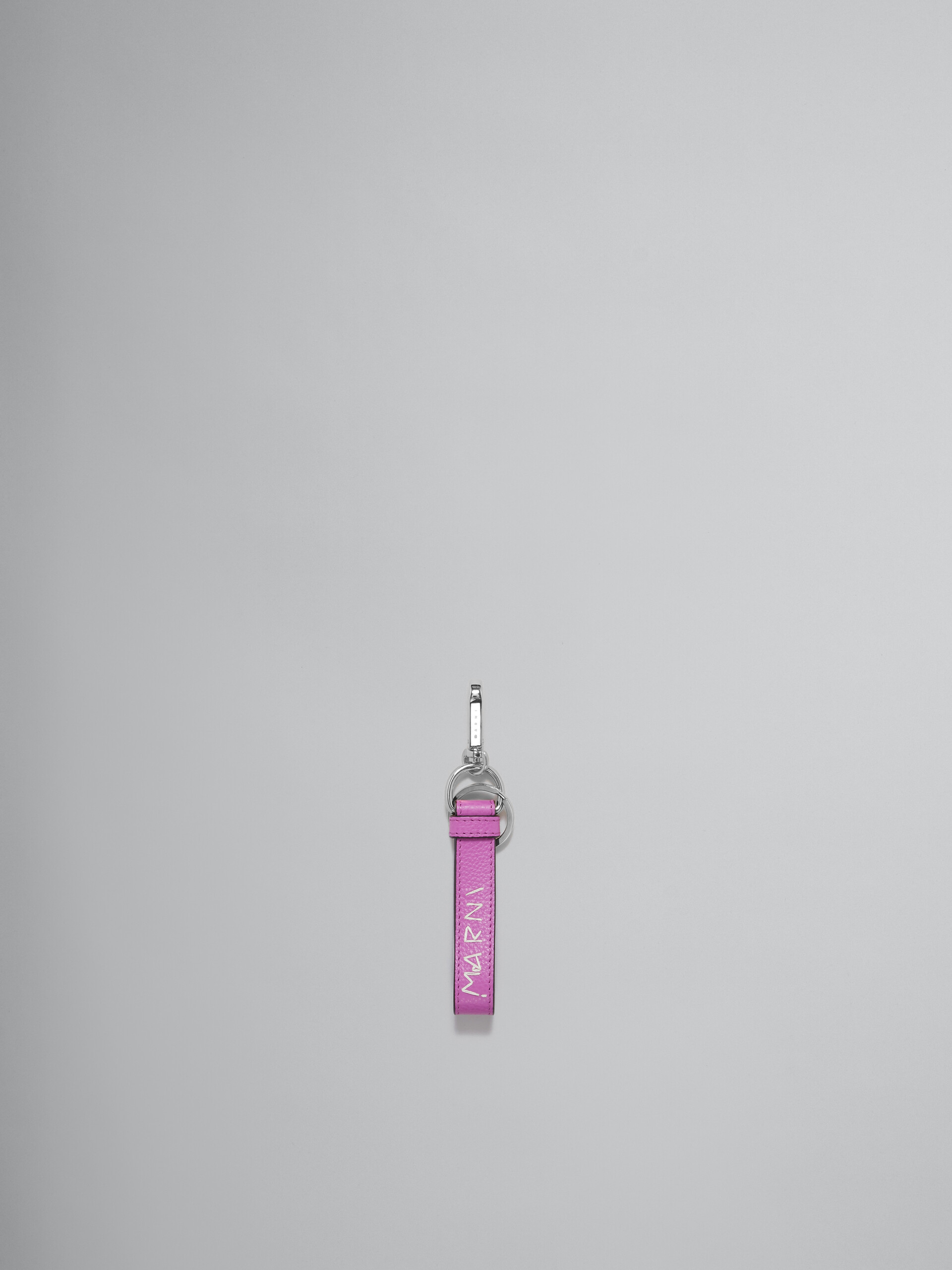 Llavero de piel rosa con remiendo Marni - Llavero - Image 1