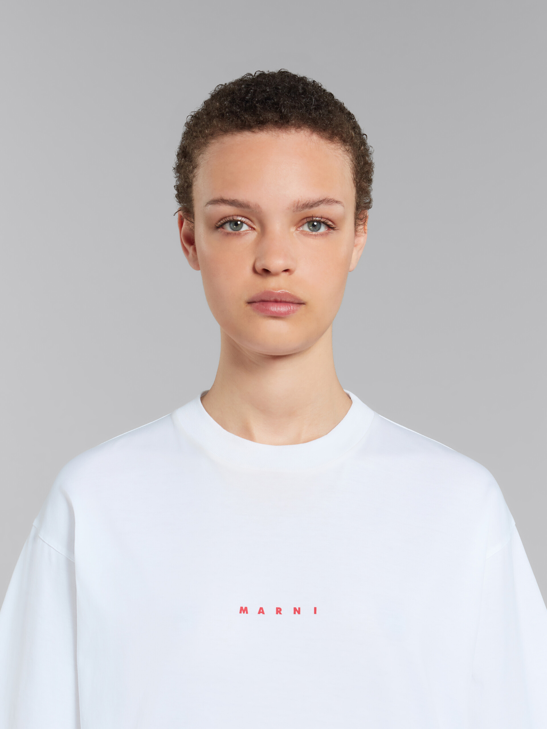 T-shirt en coton biologique blanc avec logo - T-shirts - Image 4