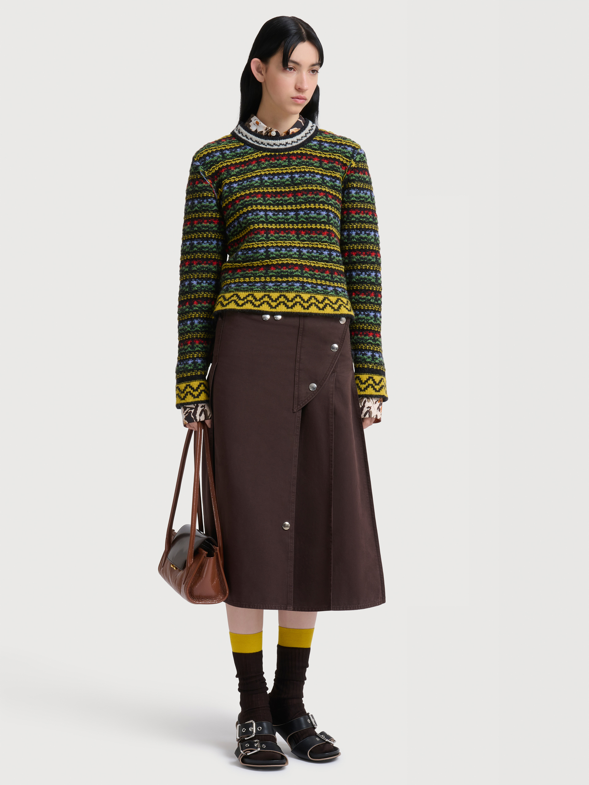 Deep purple skirt with utility pocket - Skirts - Image 2