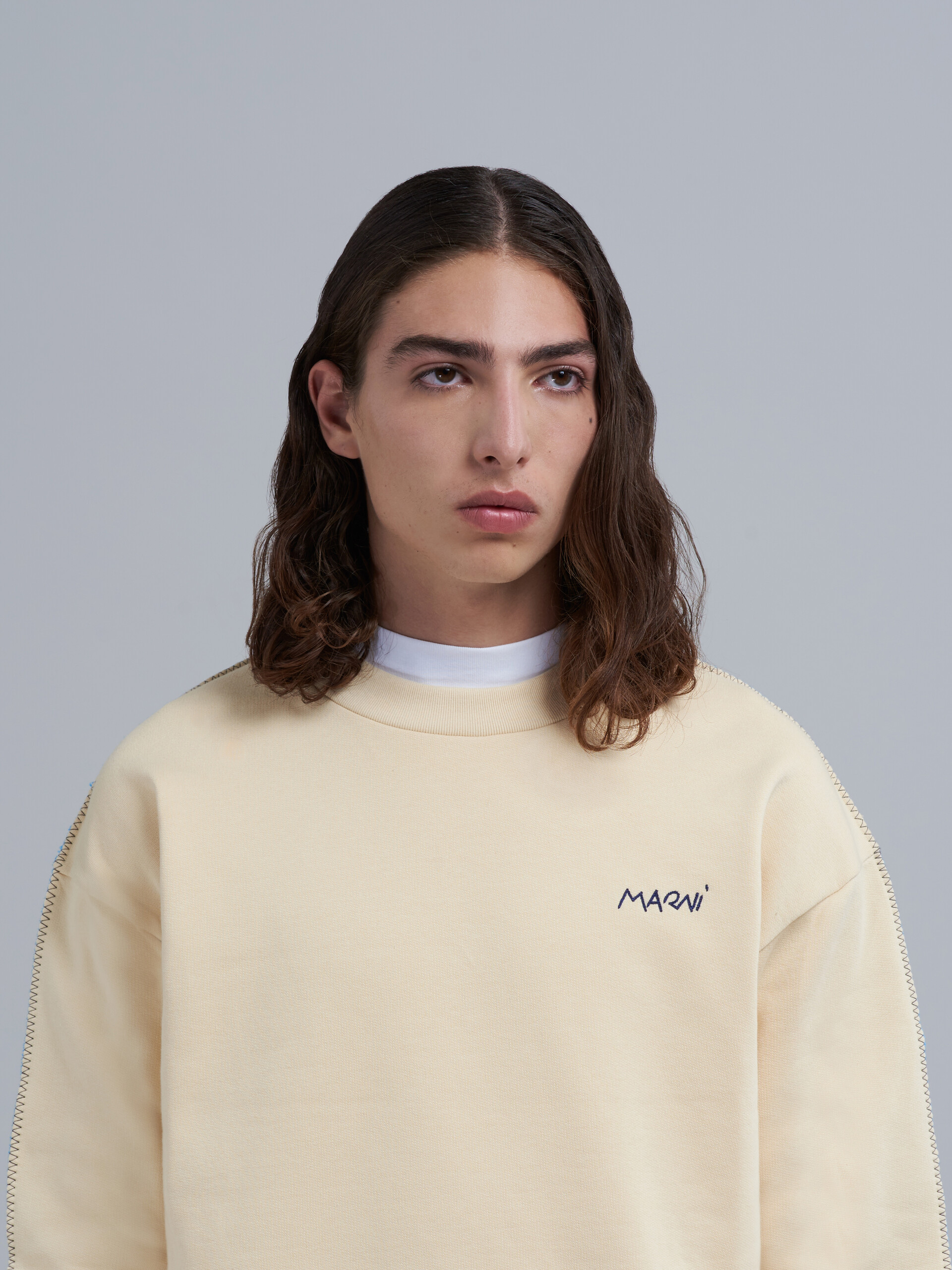Sweatshirt en coton biologique Colourblock - Maille - Image 4