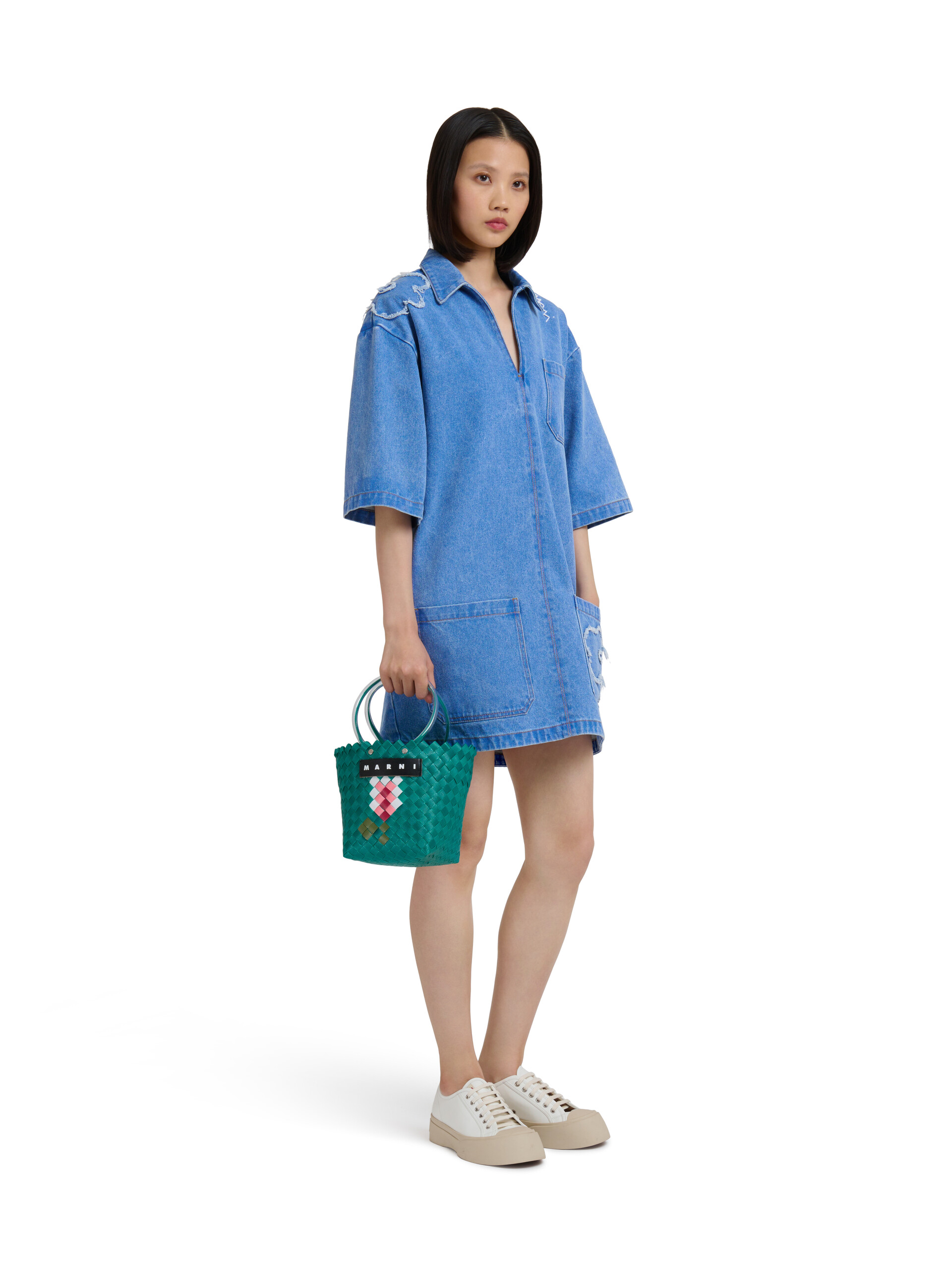 イリスブルー MARNI MARKET TAHA FLOWERS BAG - ショッピングバッグ - Image 2