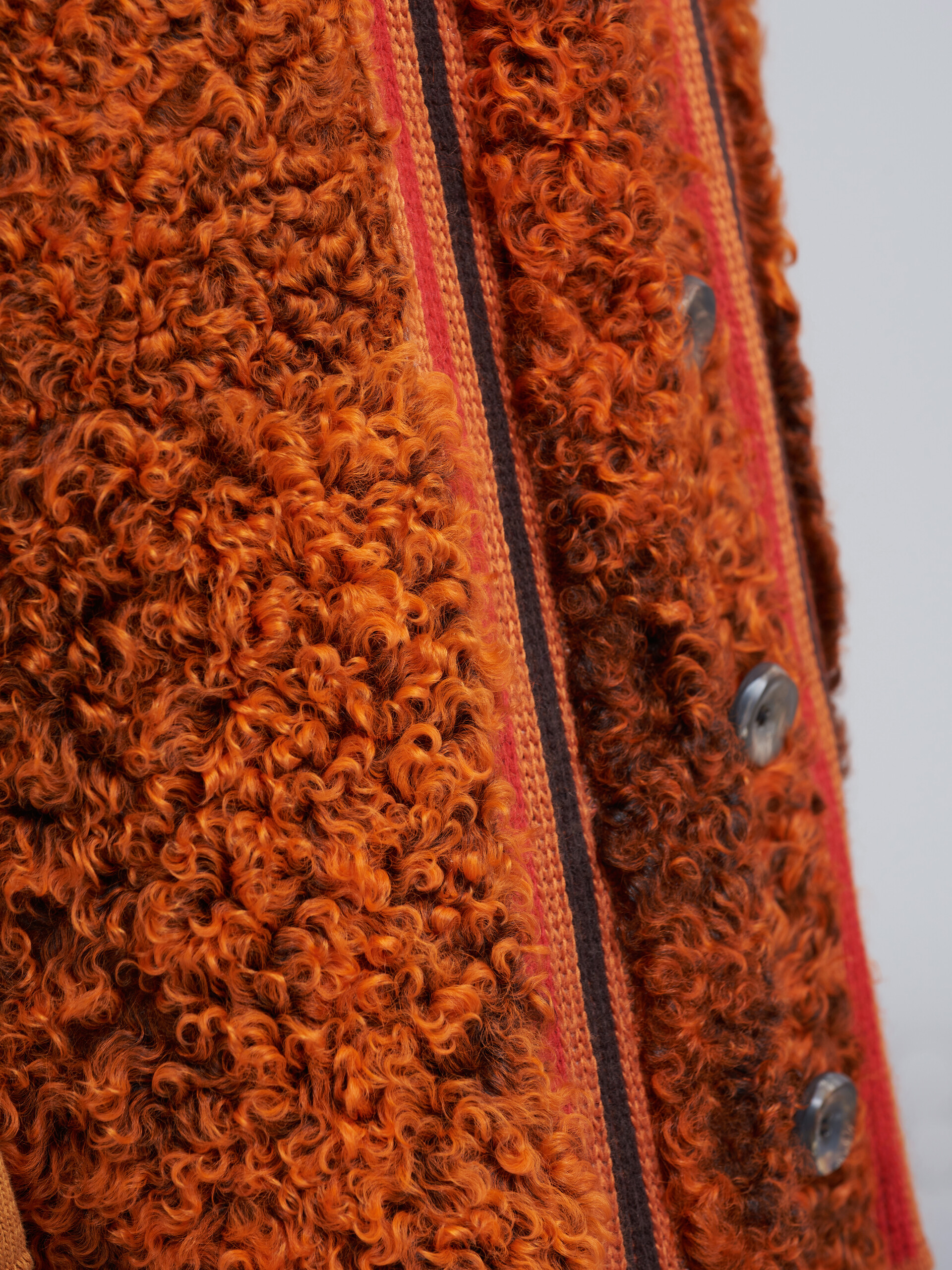 Dyed curly lamb leather vest - Waistcoat - Image 5