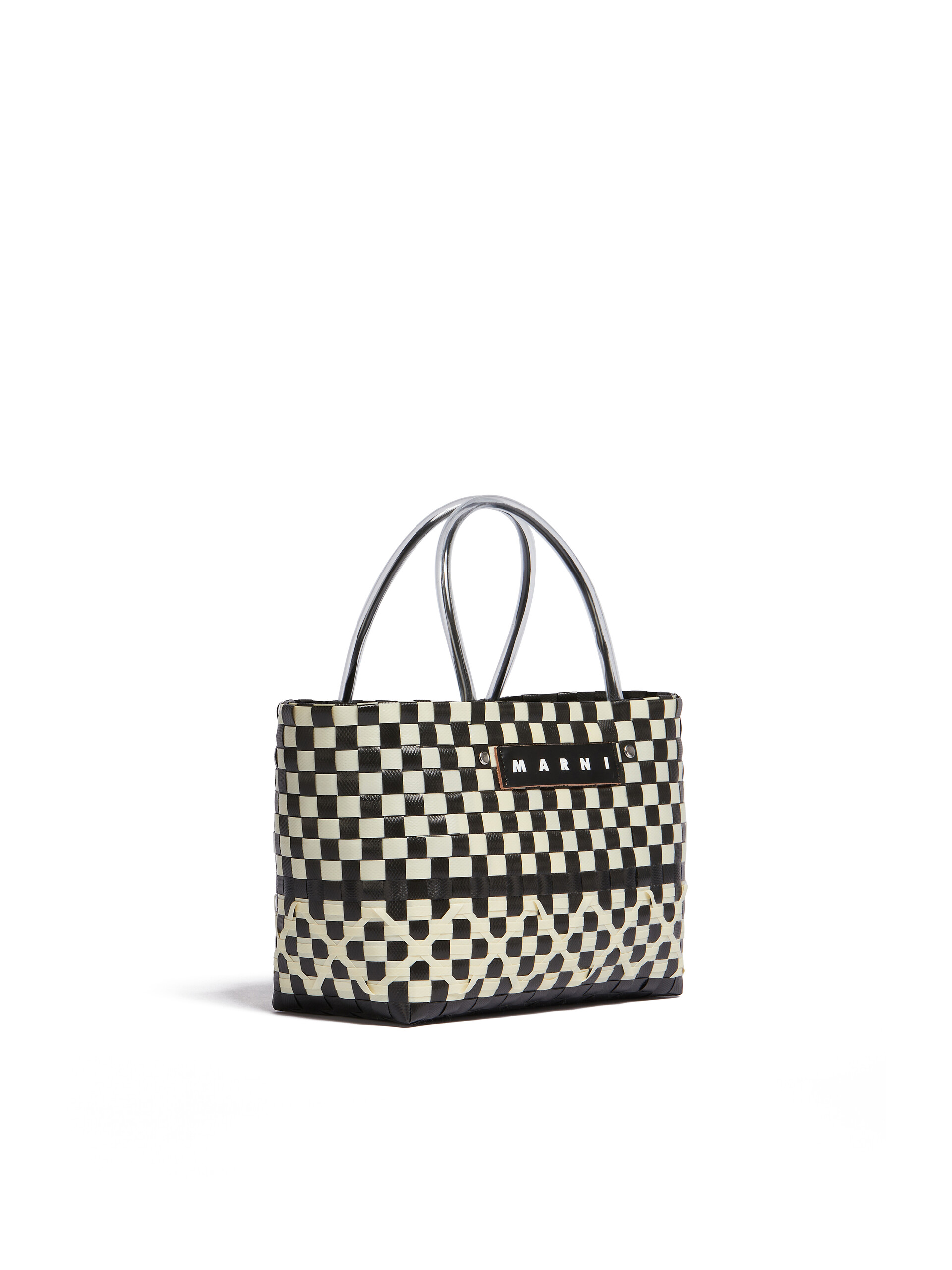 Blue and red woven MARNI MARKET OVAL bag - Shopping Bags - Image 2