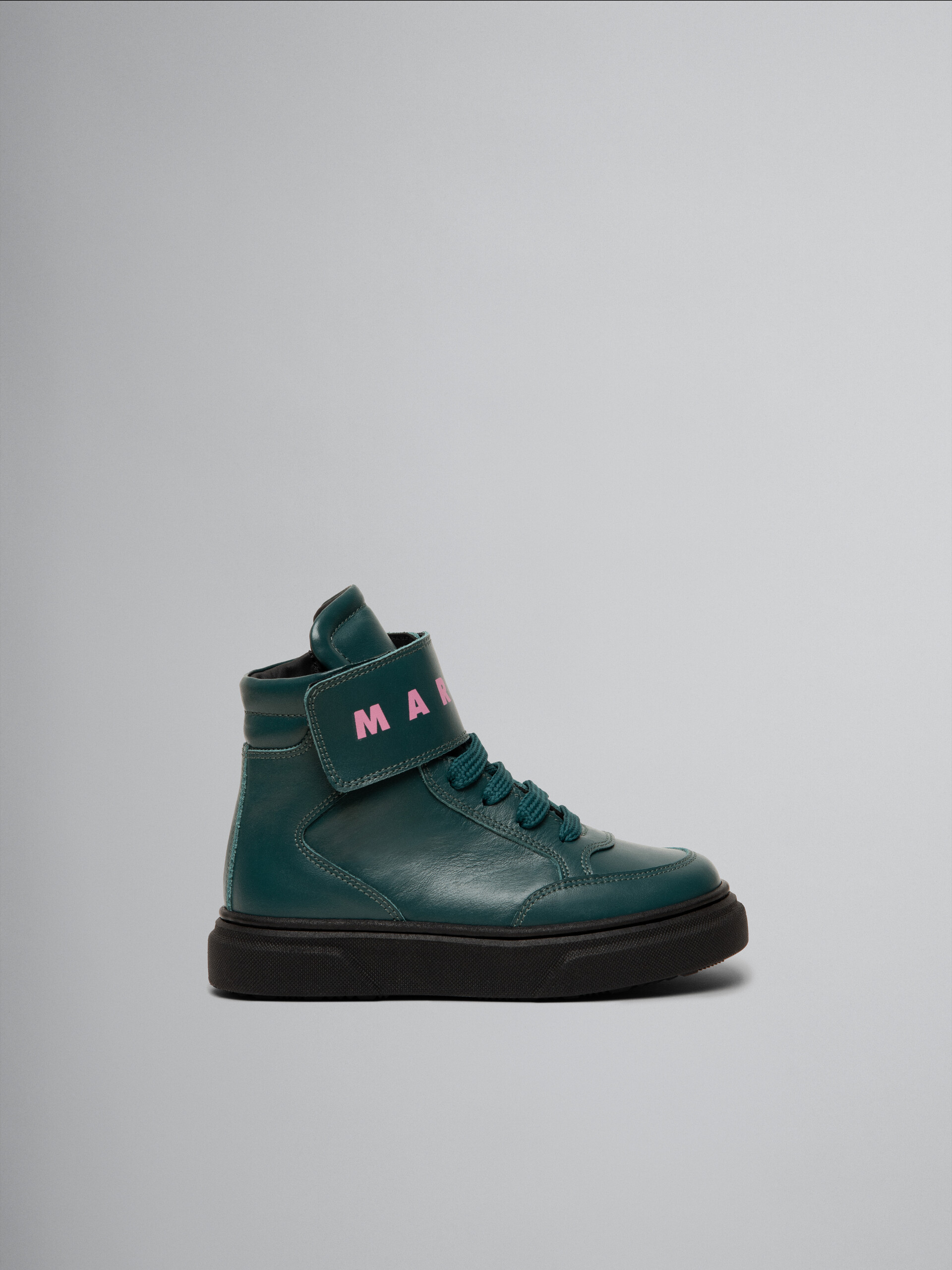 Green leather ankle boot with maxi strap - Other accessories - Image 1