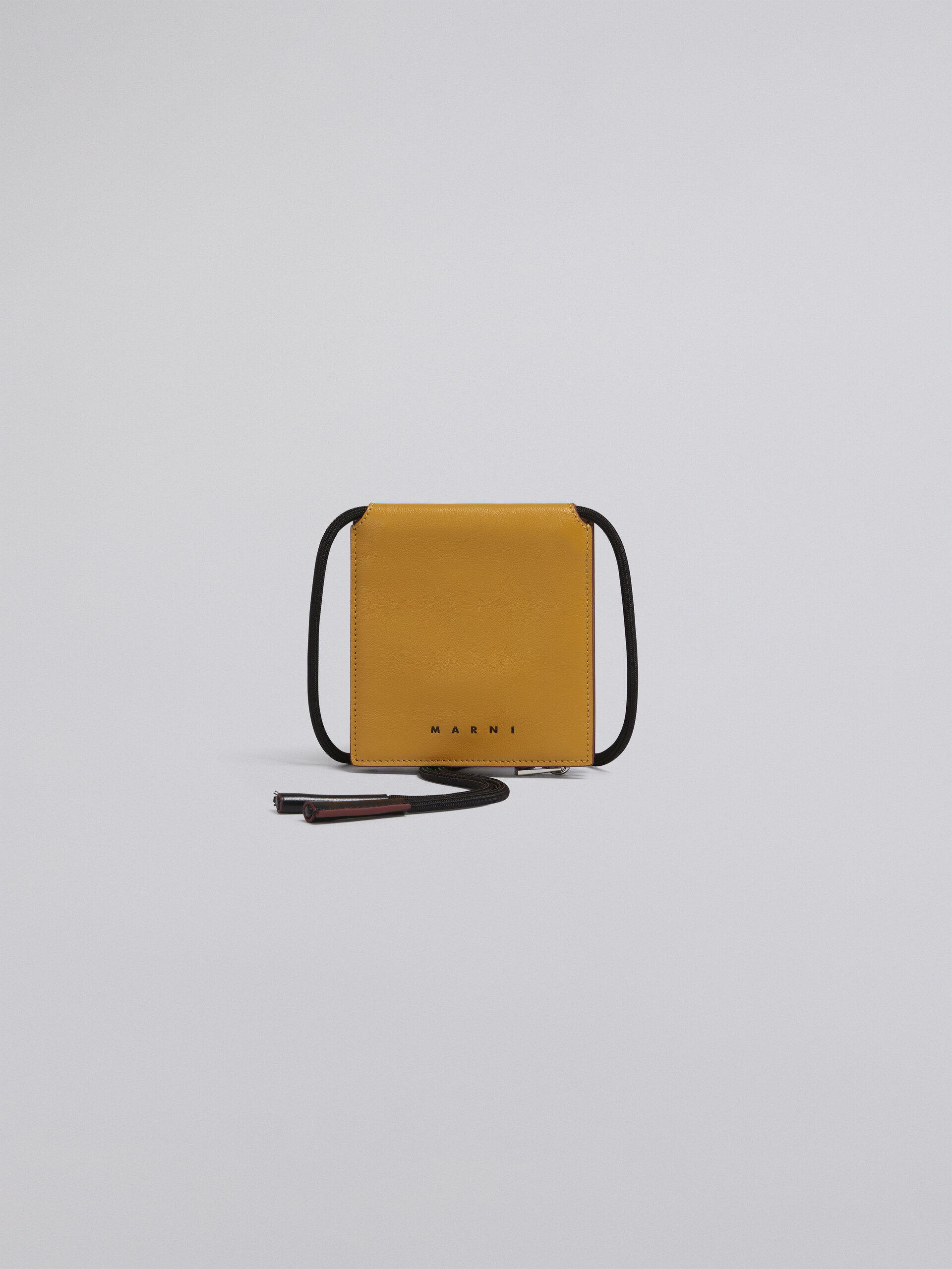Bi-coloured yellow and black bi-fold MUSEO calfskin wallet - Wallets - Image 6