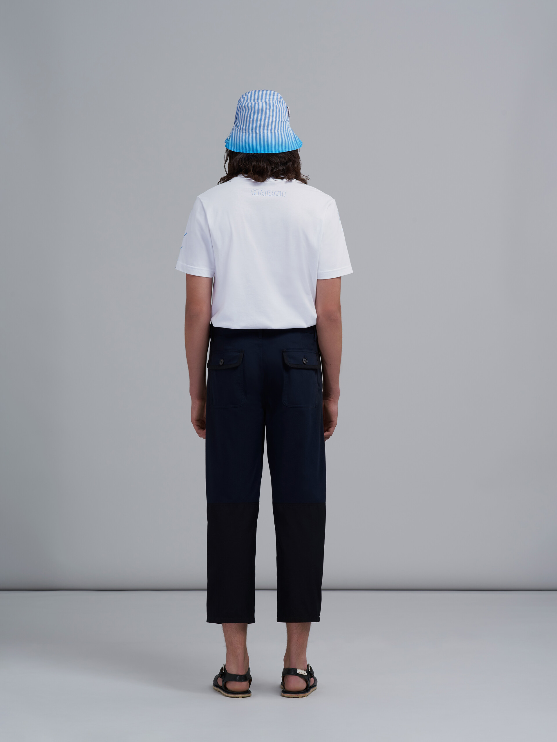 Gabardine and cotton twill cropped trousers - Pants - Image 3
