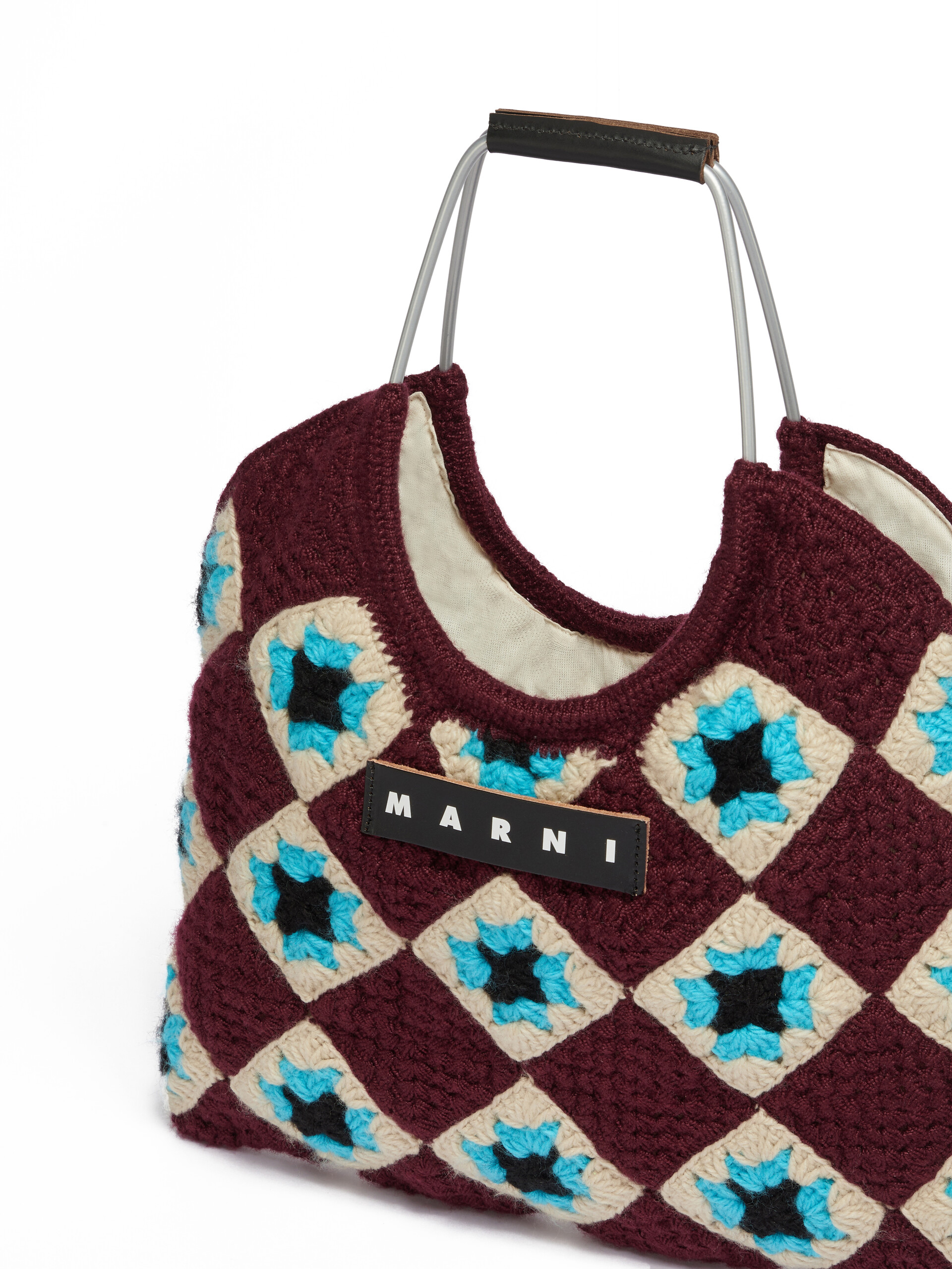 Brown Crochet Marni Market Hedge Bag - Shopping Bags - Image 4
