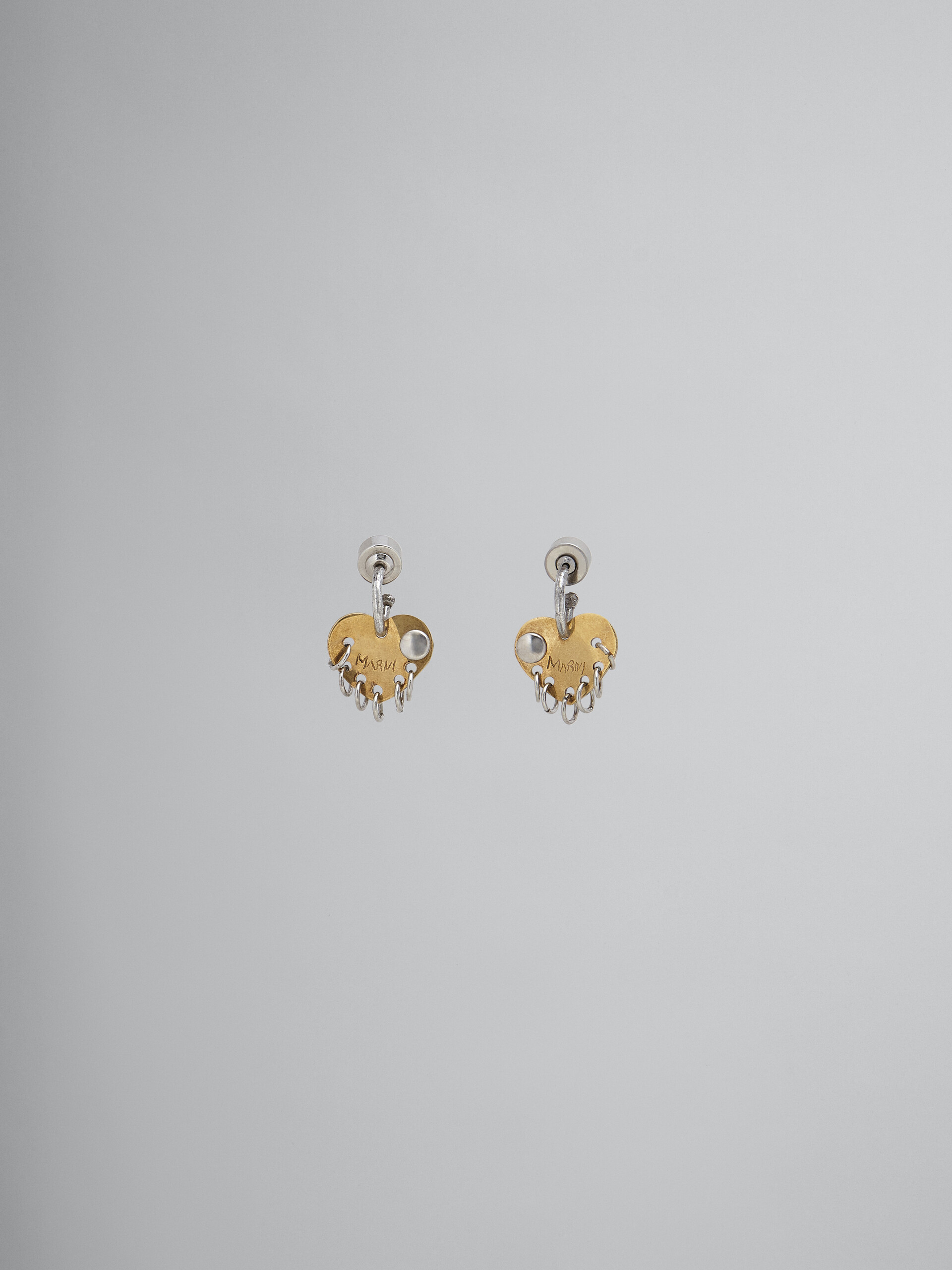 Raw Hearts two-tone earrings - Earrings - Image 1
