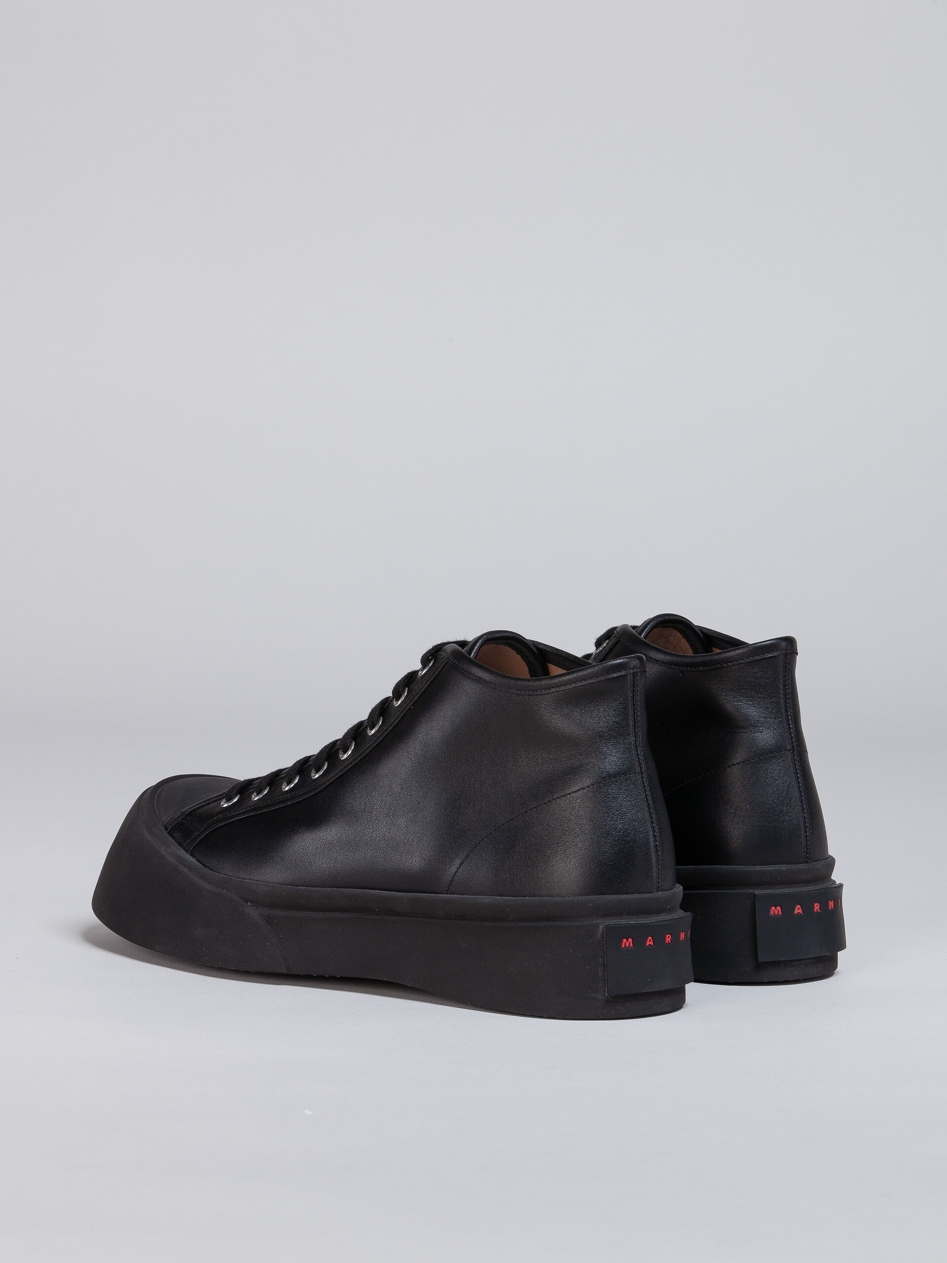 Black leather PABLO high-top  sneaker - Sneakers - Image 3