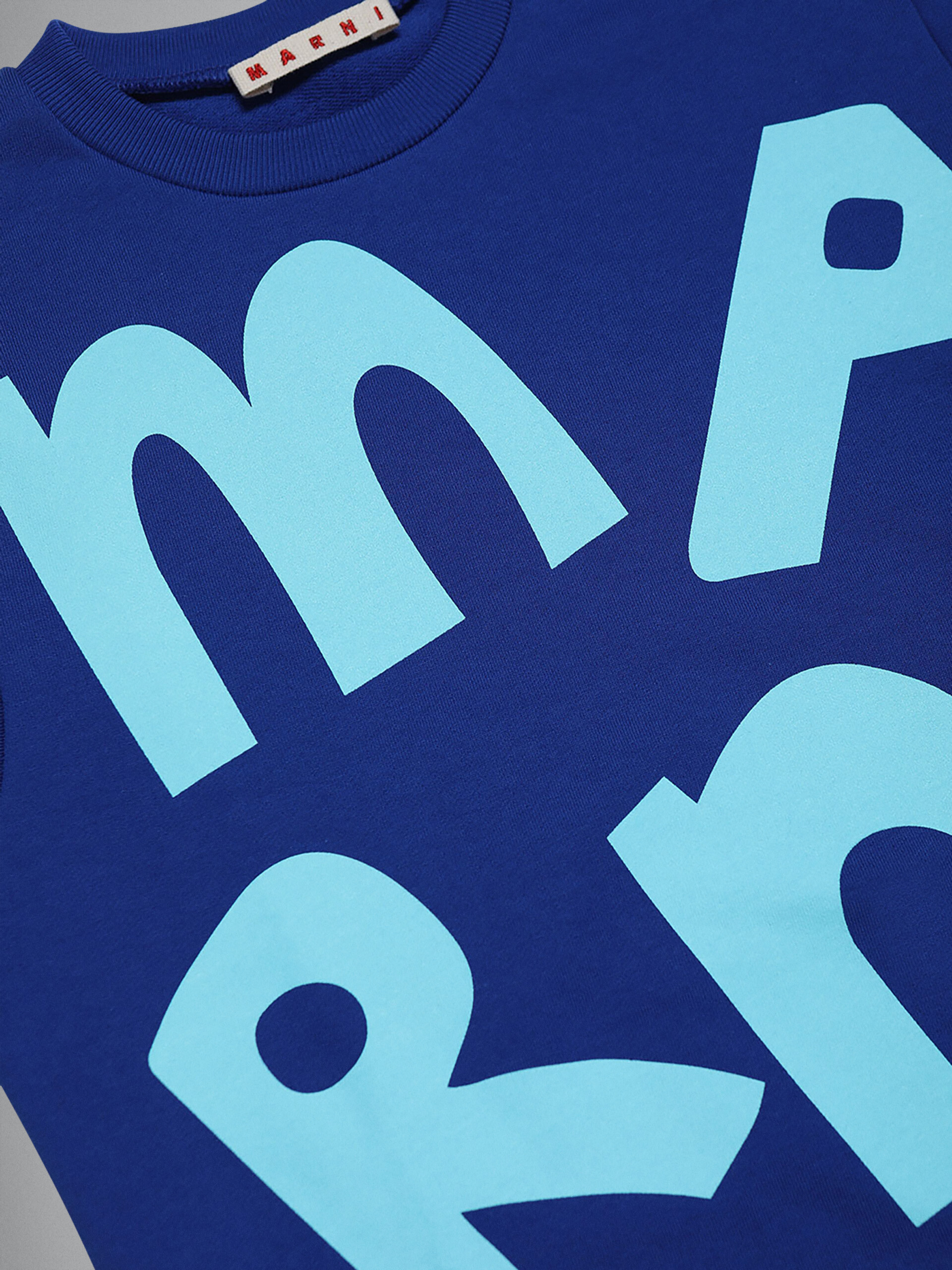 Blaues Sweatshirt aus Baumwolle mit Maxi-Logo - Strickwaren - Image 3