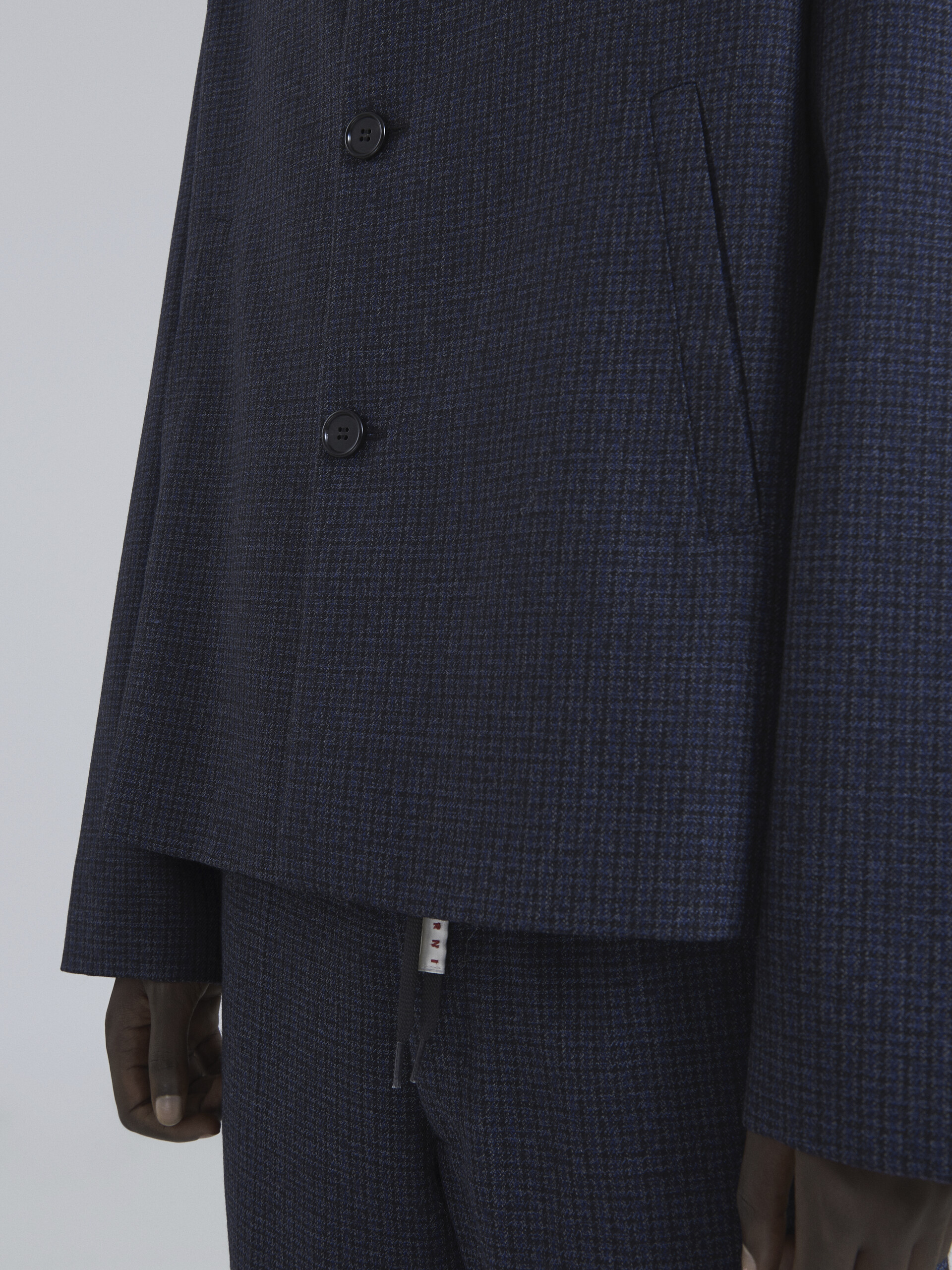 Single-breasted wool jacket with houndstooth check pattern - Jackets - Image 5