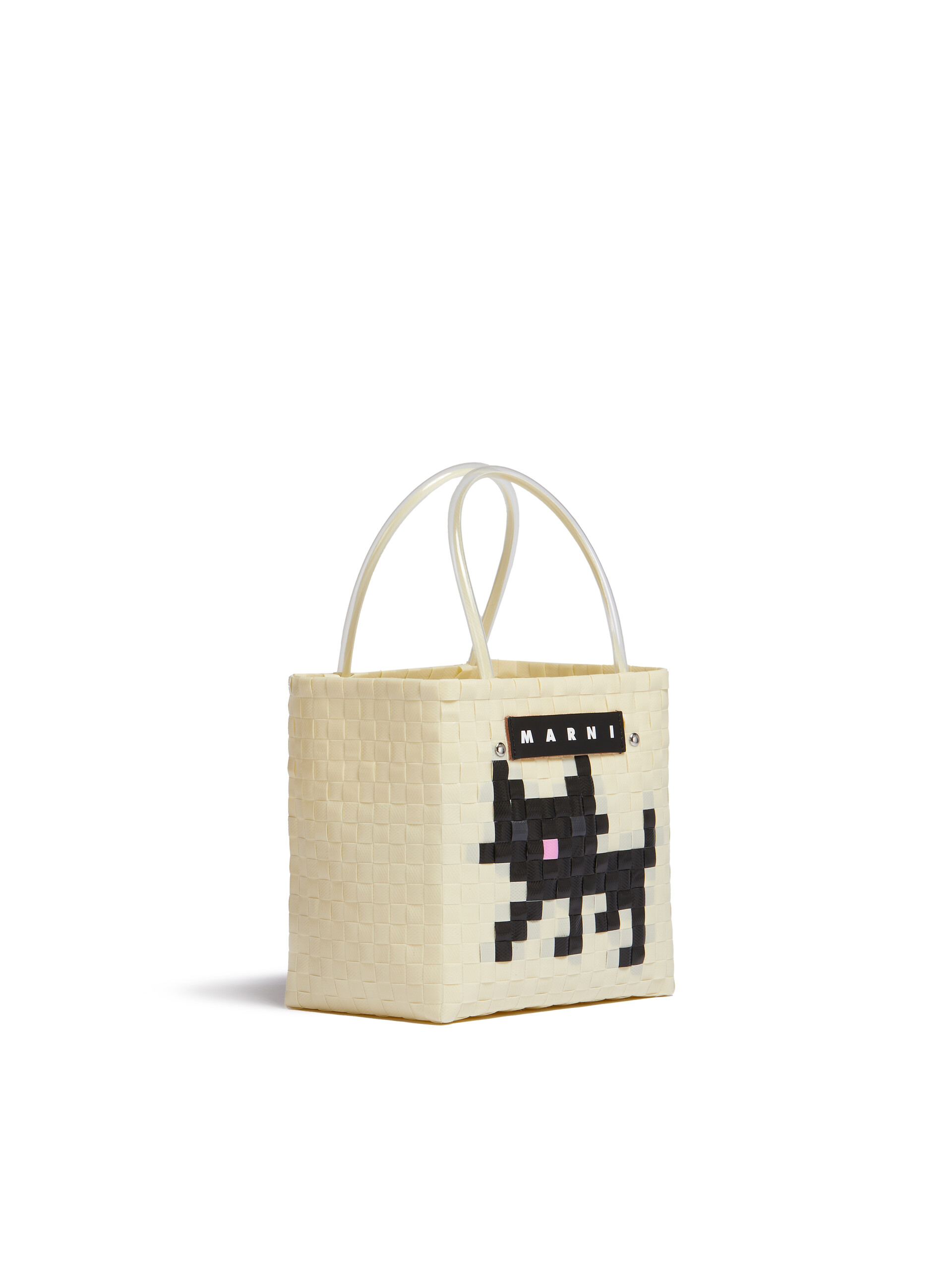 Borsa MARNI MARKET ANIMAL BASKET giallo e marrone - Borse shopping - Image 2