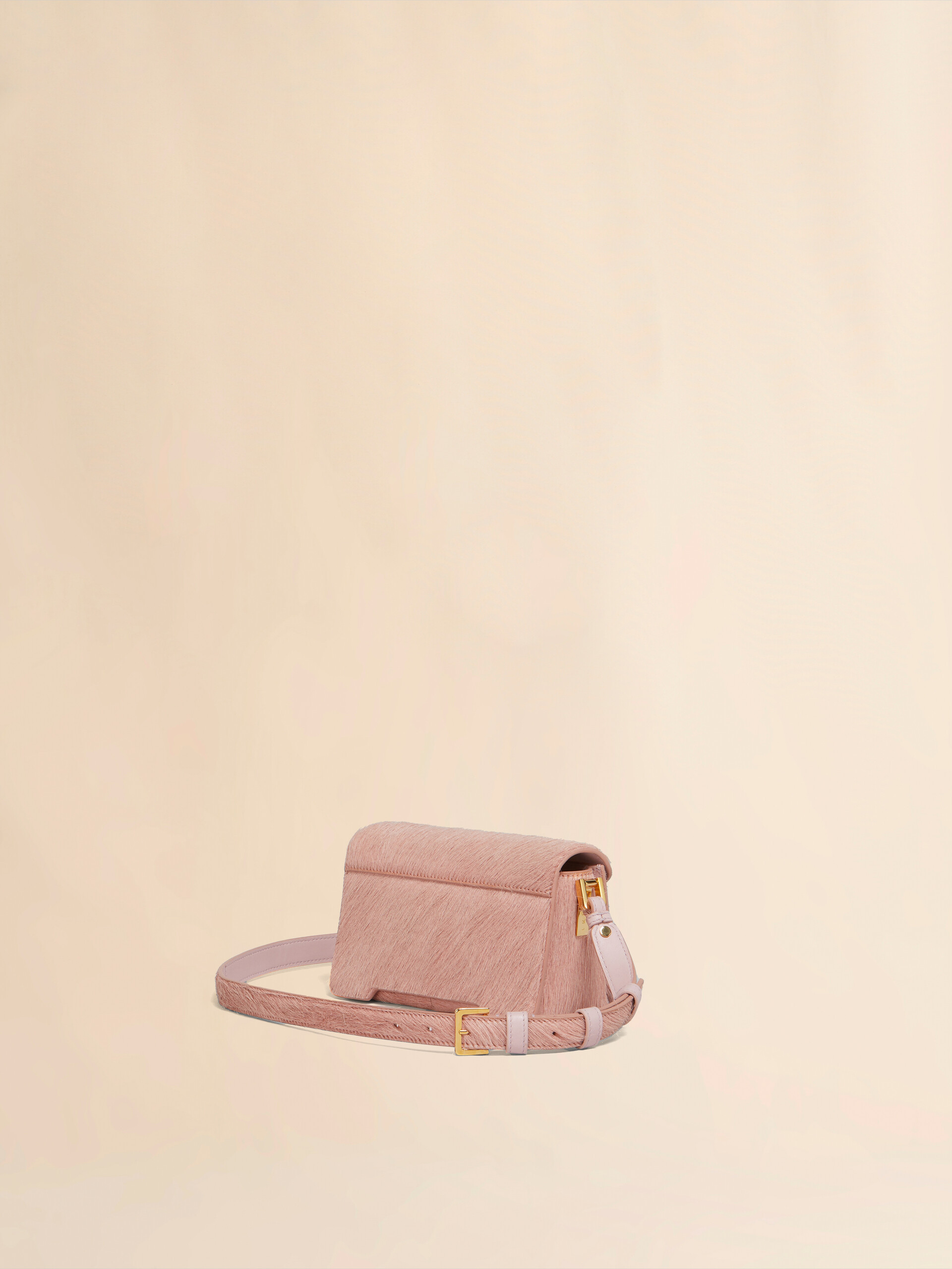 Light pink long hair calfskin Trunkaroo Mini shoulder Bag - Shoulder Bags - Image 2