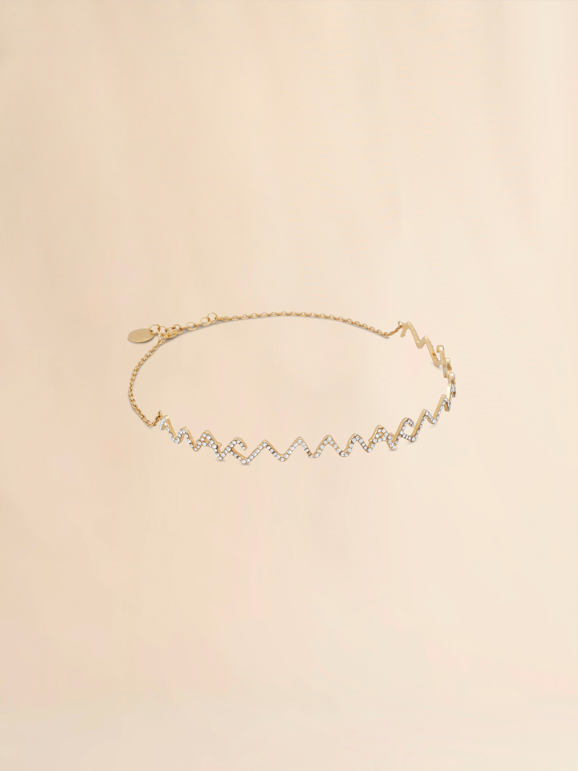 Rhinestone pavé Marni Symbol choker necklace - Necklaces - Image 2