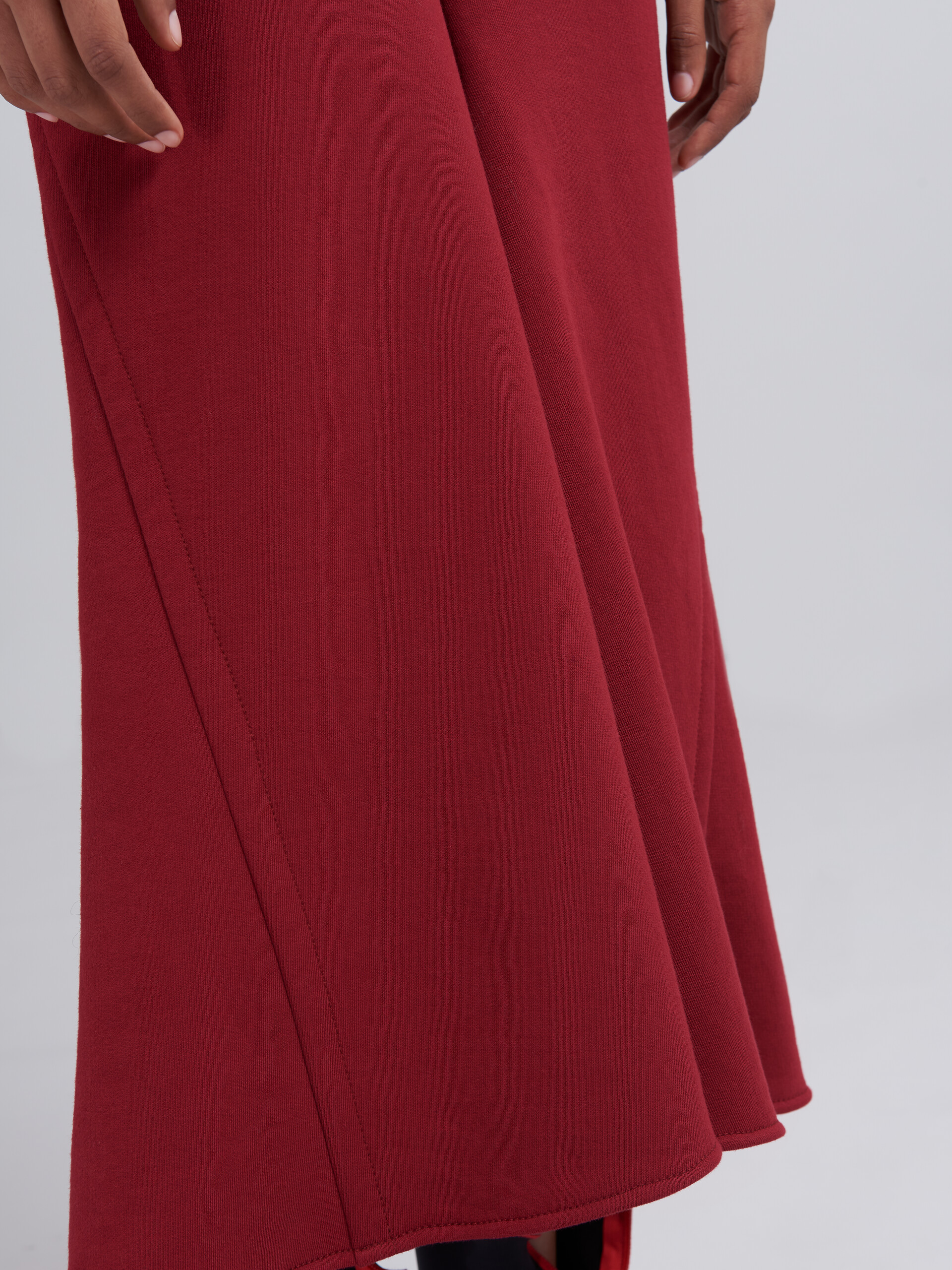 Falda midi en sudadera de algodón - Faldas - Image 4
