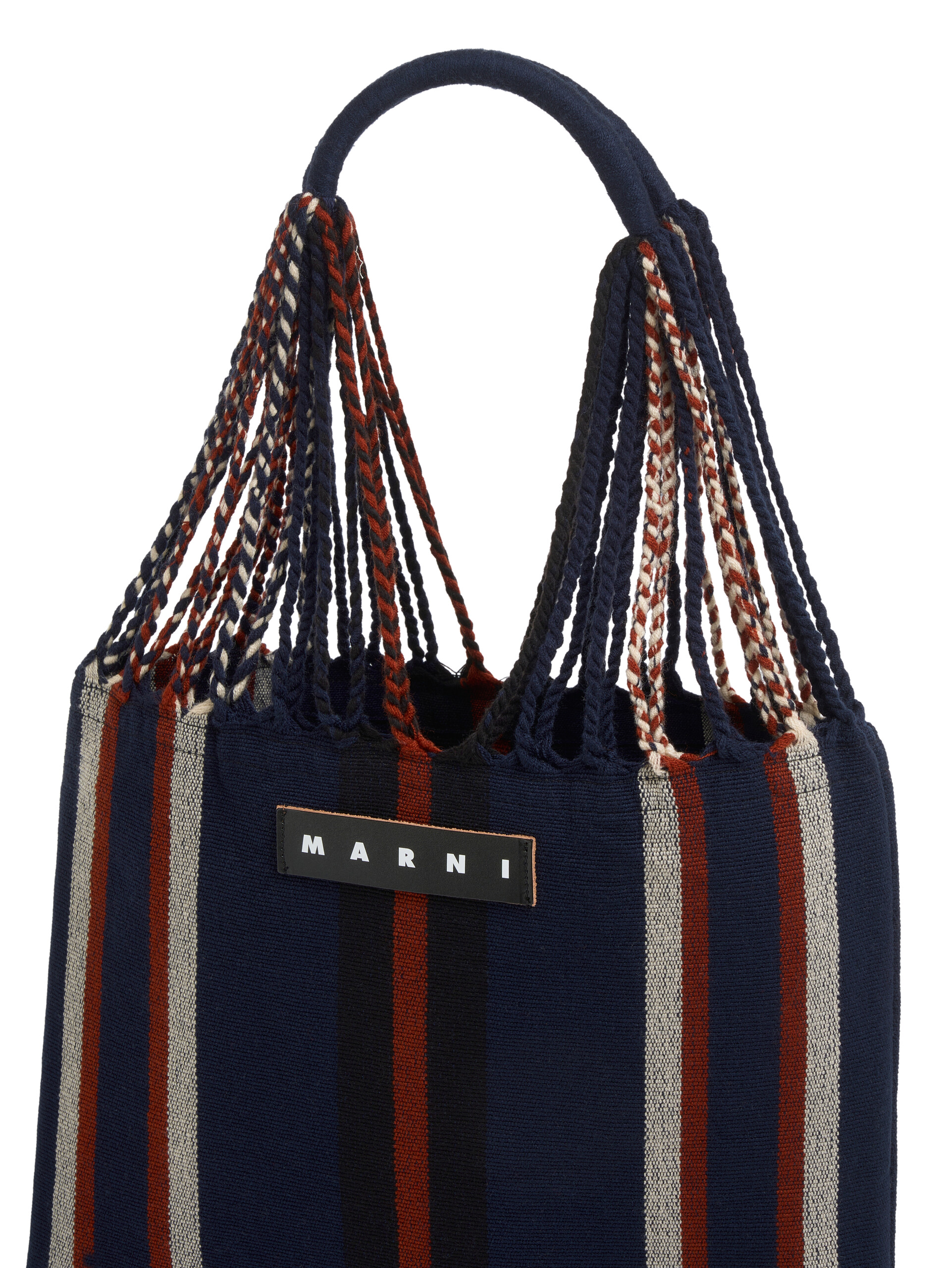MARNI MARKET ポリエステル ショッピングバッグ ハンモック風ハンドル付き グレー/ターコイズ/レッド - ハンドバッグ - Image 4