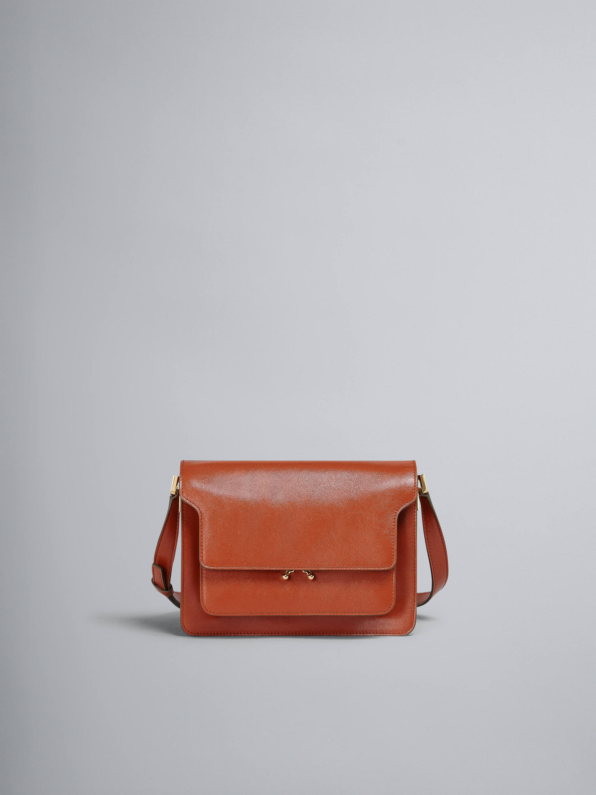 TRUNK SOFT medium bag in brown leather - Shoulder Bags - Image 1