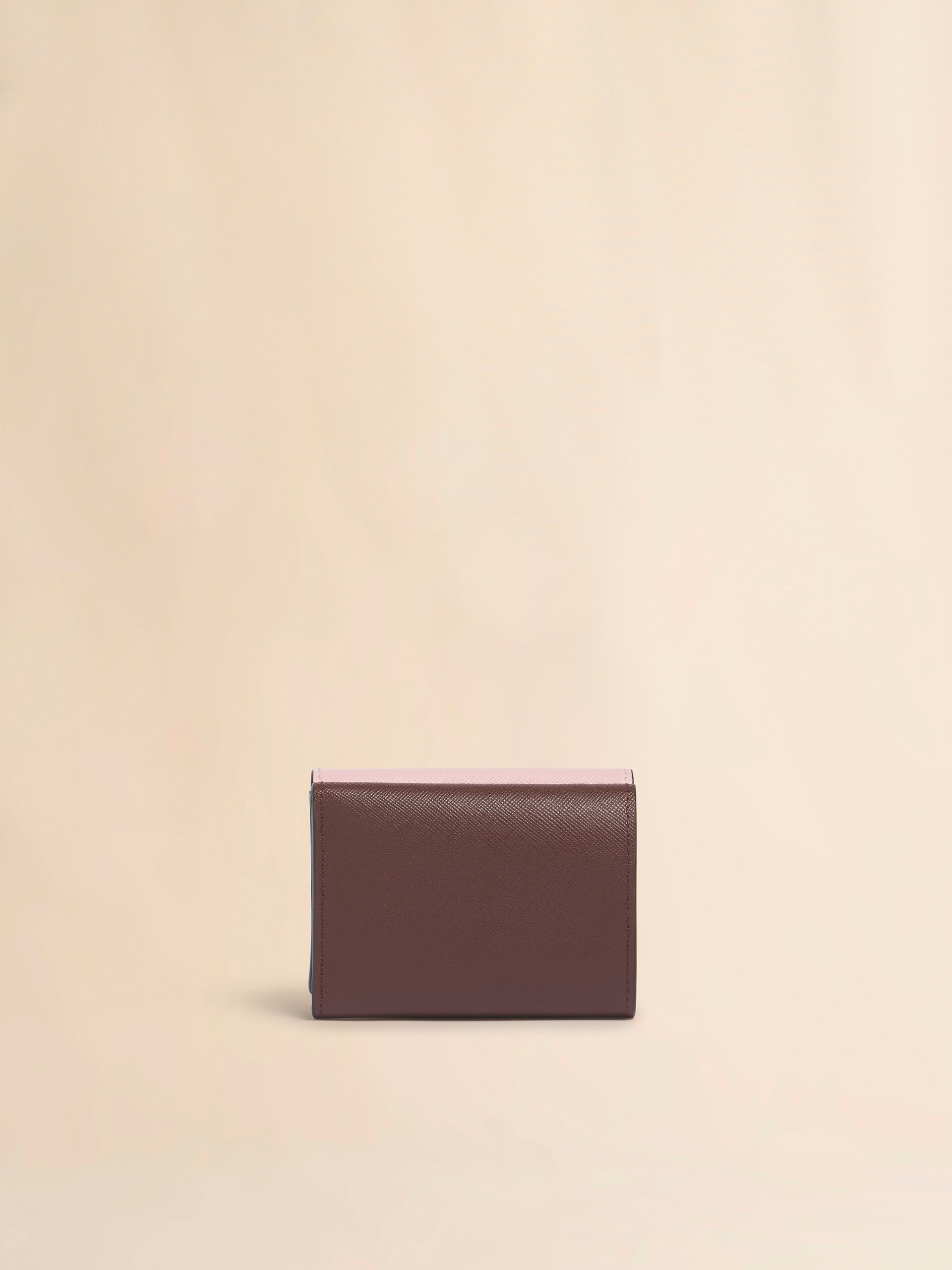 ブルー、ベージュ＆ライトブルー サフィアーノレザー製三つ折りウォレット - 財布 - Image 3