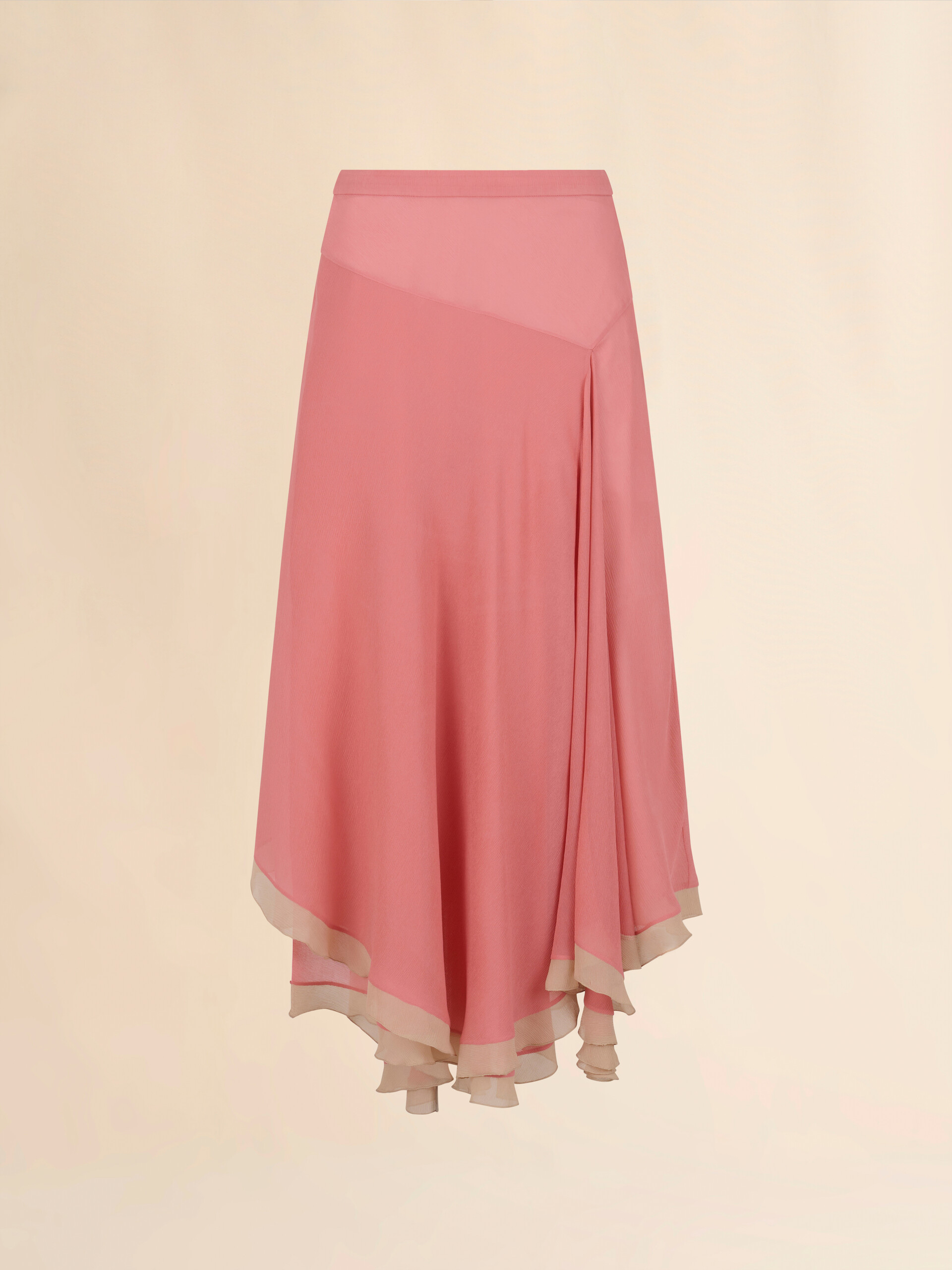 Pink creponne peplum skirt - Skirts - Image 1