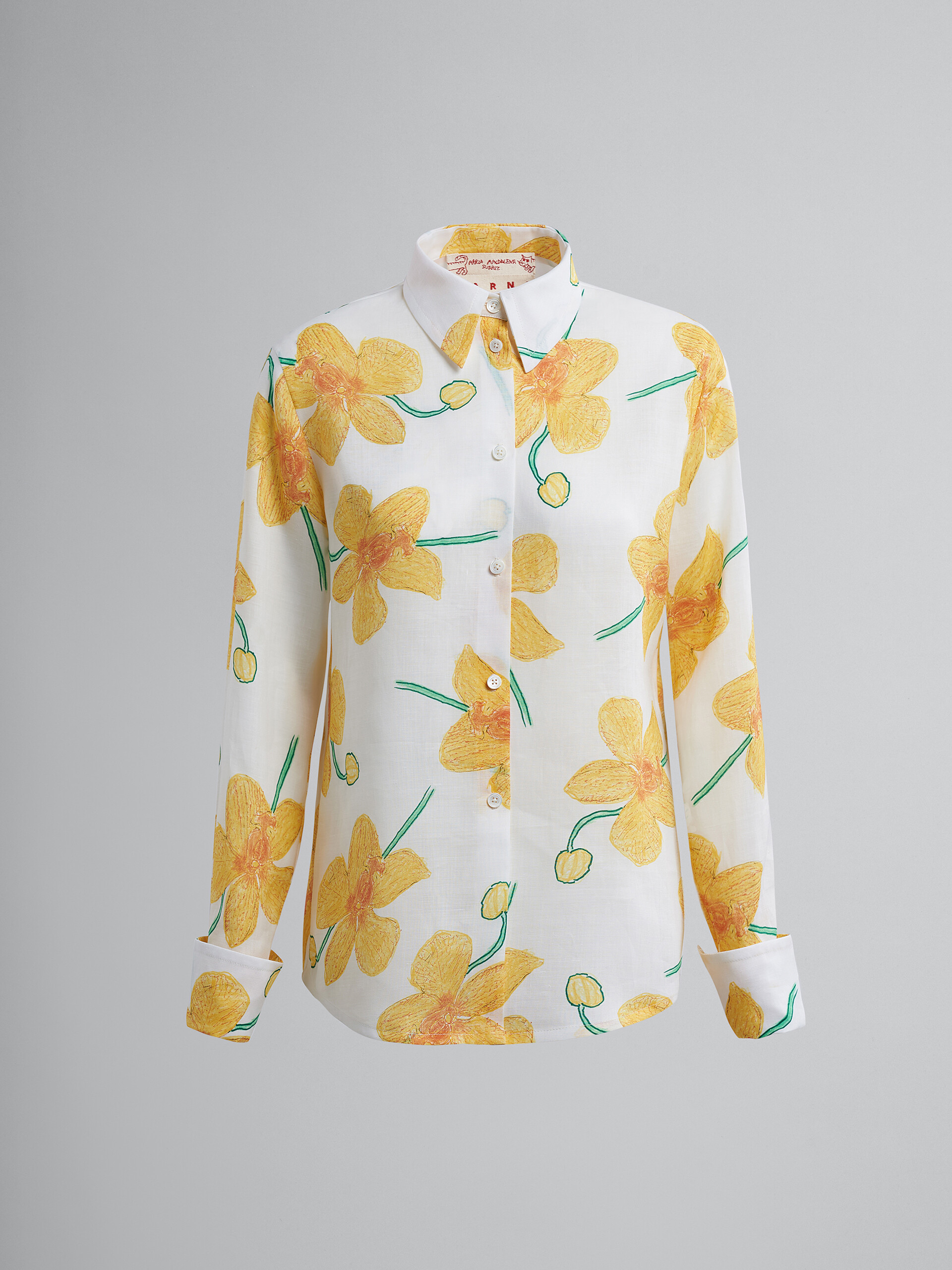 Orchids print ramiè shirt - Shirts - Image 1