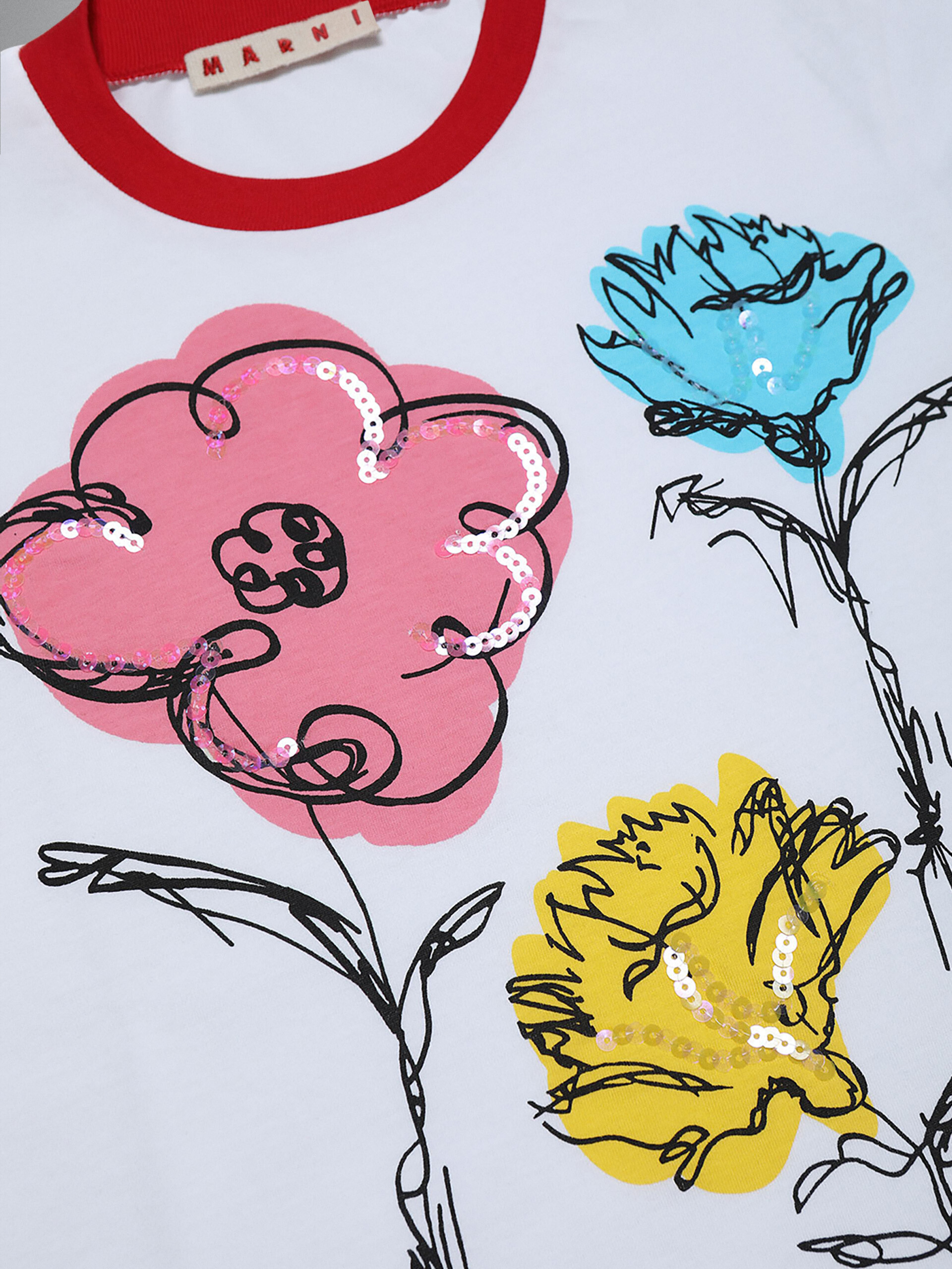T-Shirt aus Baumwolljersey mit Blumenmotiv - T-shirts - Image 3