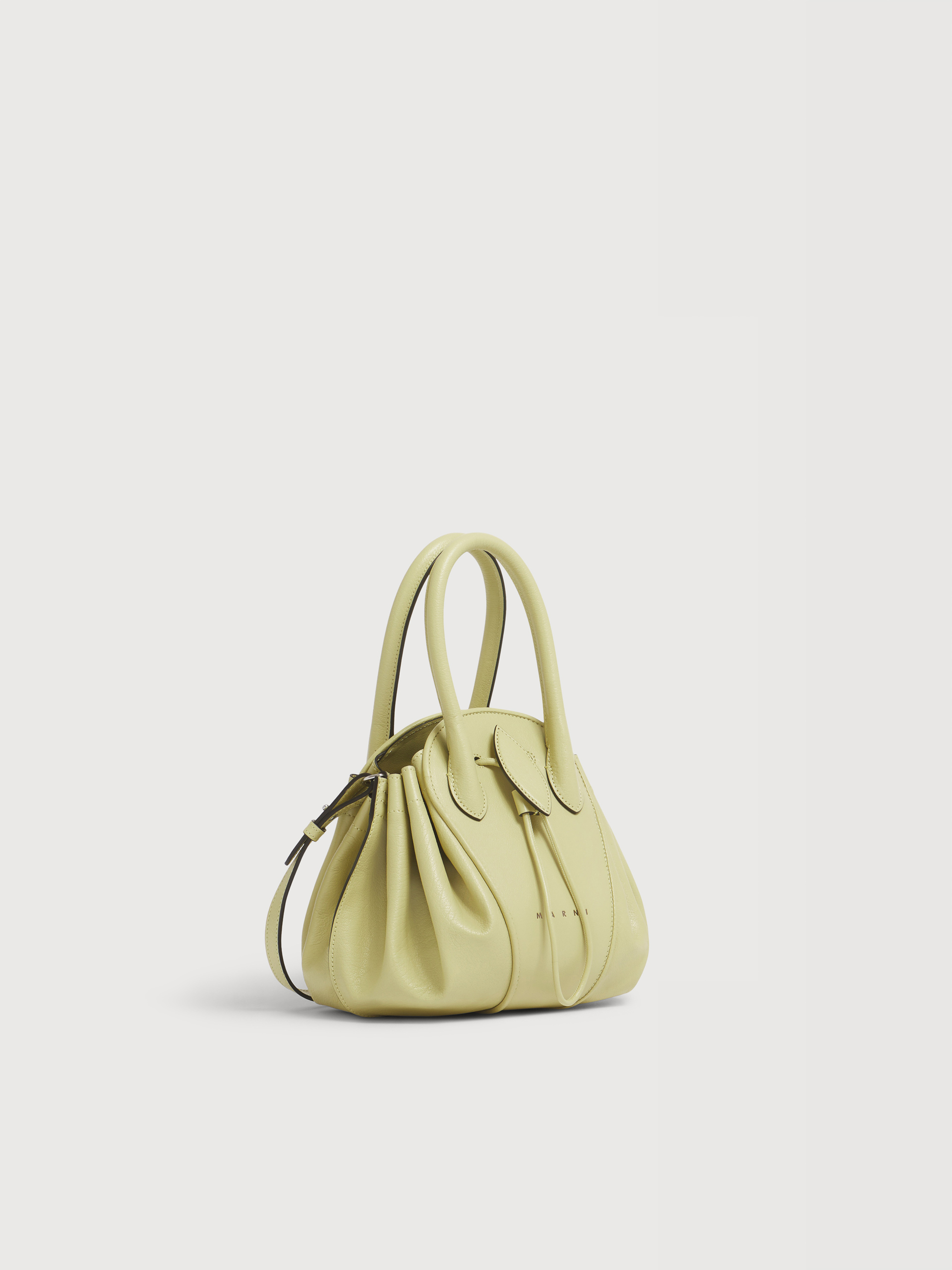 Black leather Tulipea small handbag - Shoulder Bags - Image 5