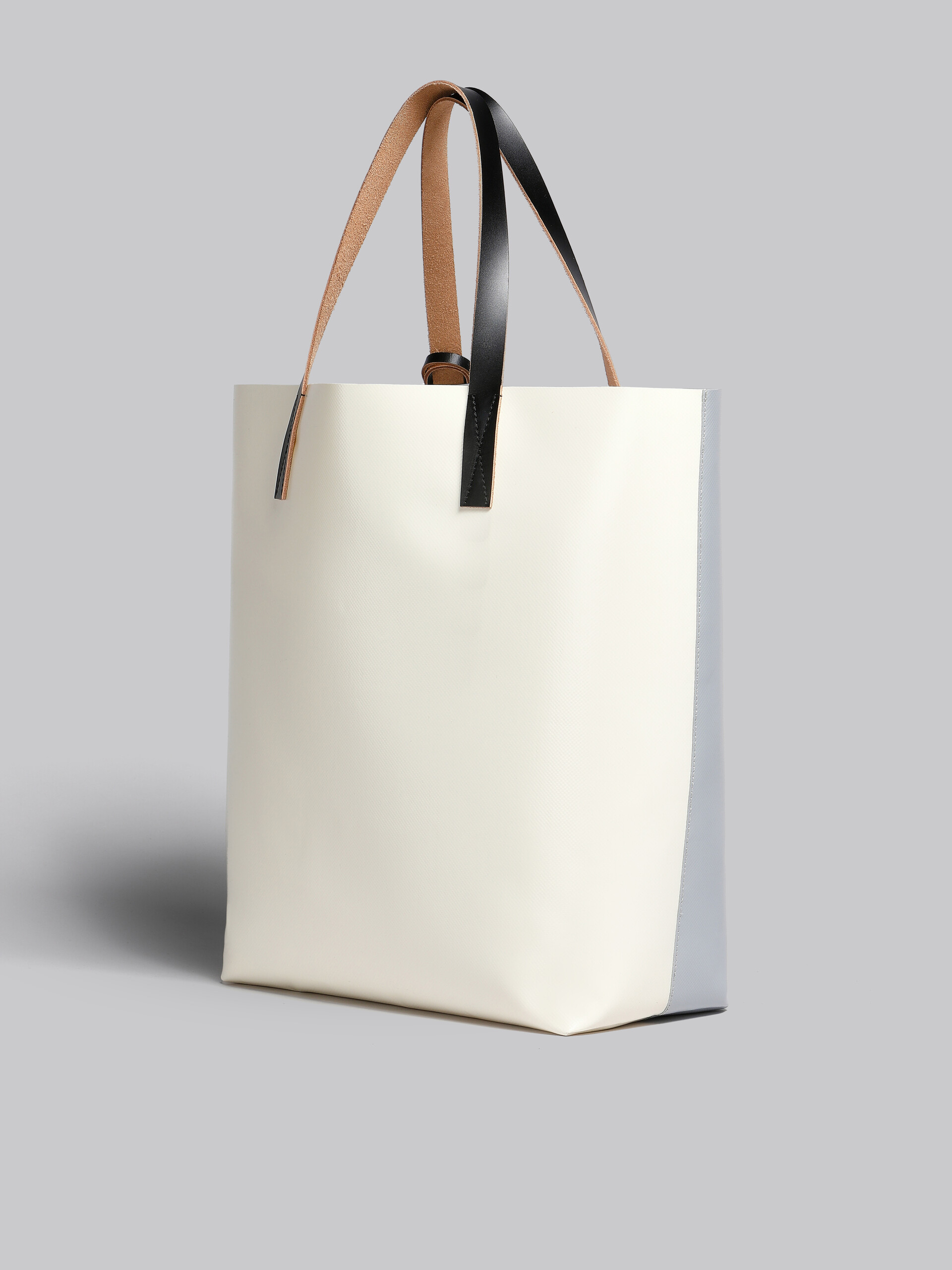 Tribeca Shopping Bag in silver and beige | Marni