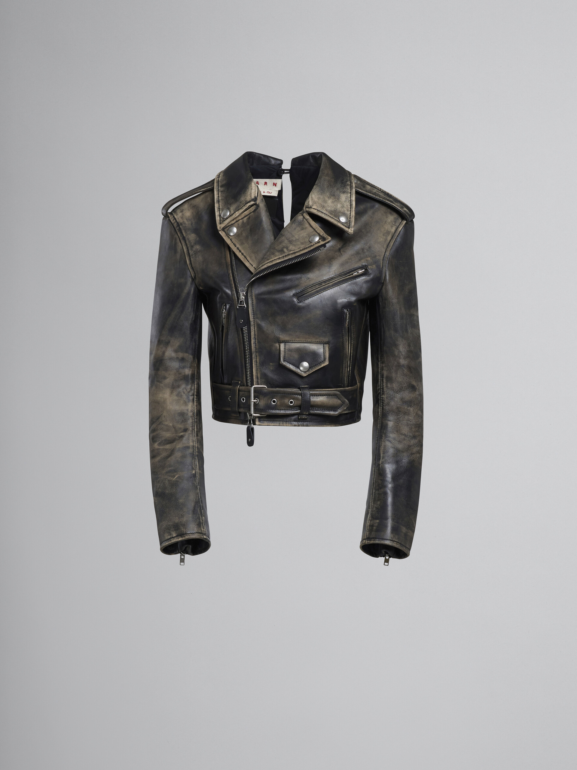 Black leather biker jacket - Jackets - Image 1