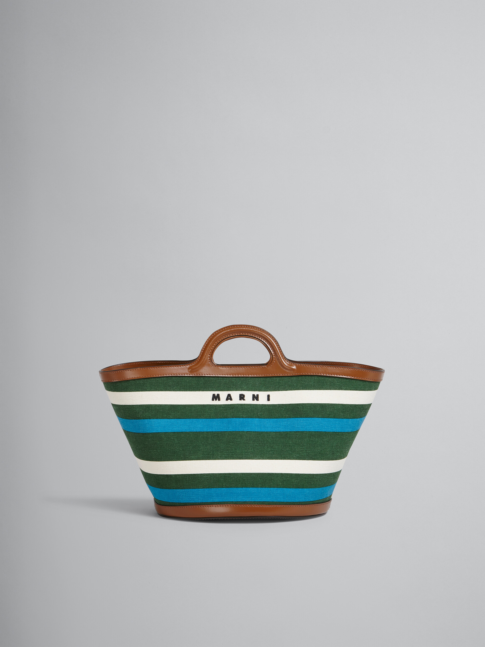 TROPICALIA small bag in leather and striped canvas - Handbag - Image 1