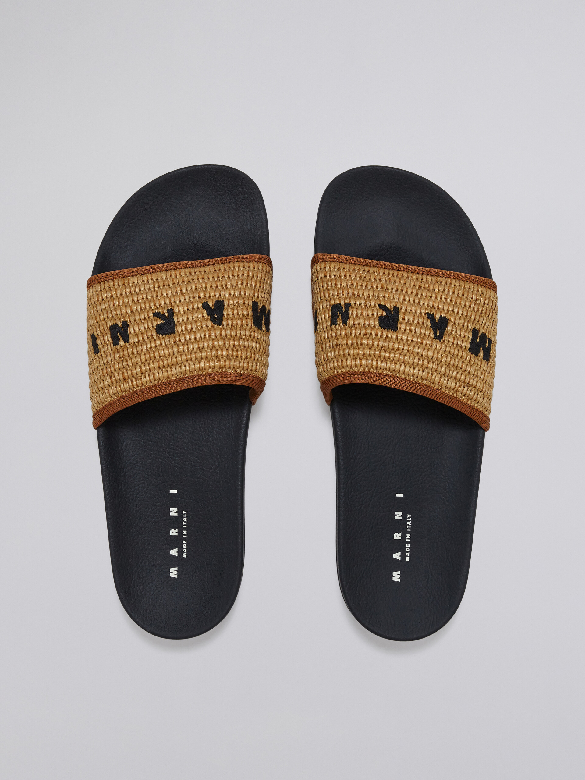 Brown raffia sandal - Sandals - Image 4