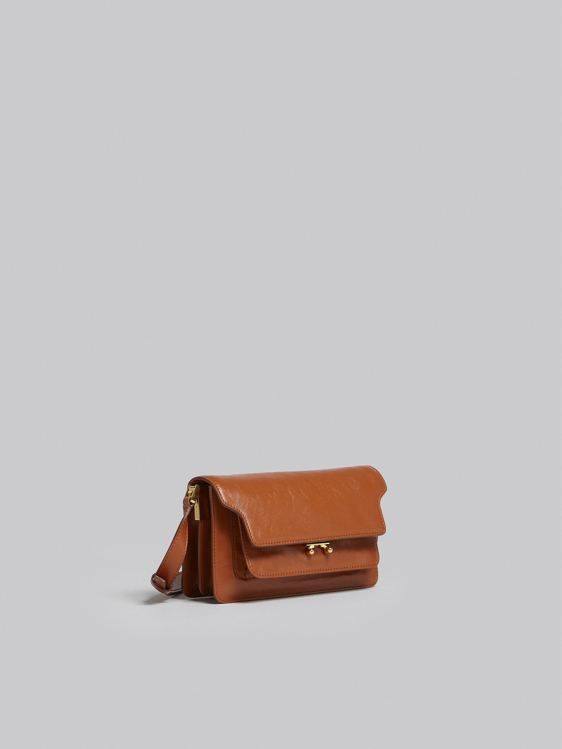 Trunk Soft Bag E/W in brown leather - Shoulder Bags - Image 5