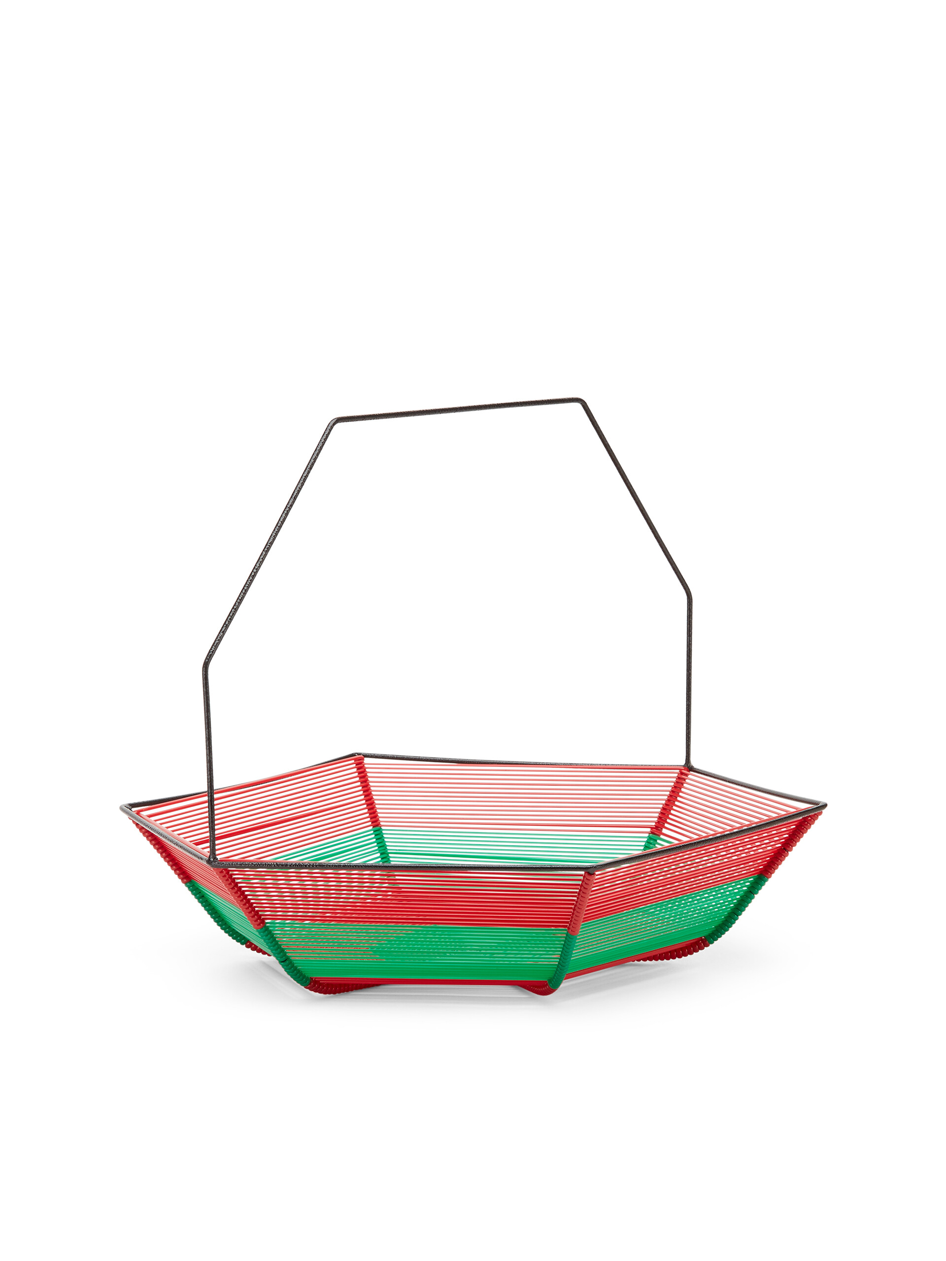 MARNI MARKET iron hexagonal fruit holder with green and red PVC - Home Accessories - Image 2