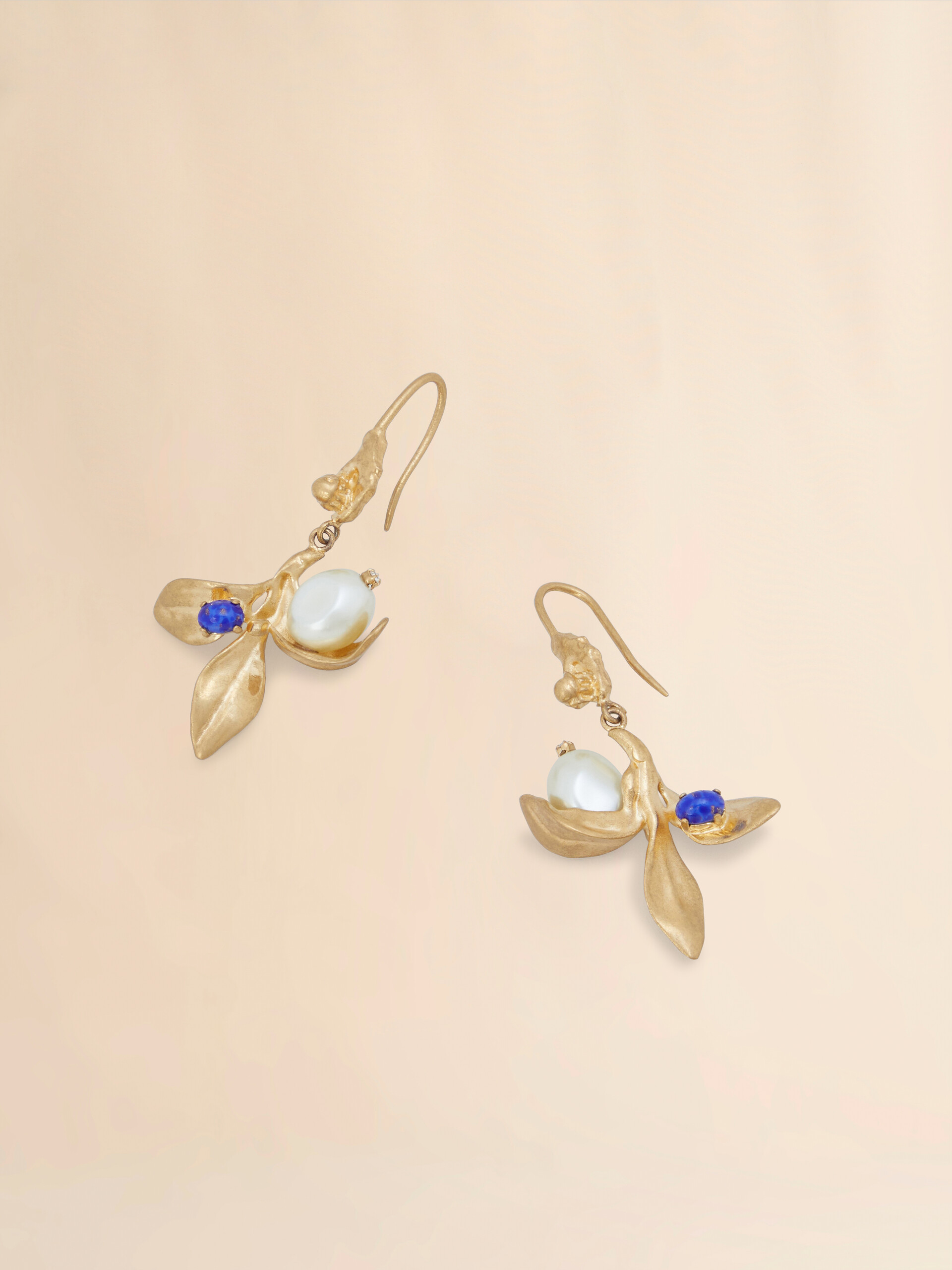 Pearls and stones Flower Delirium drop earrings - Earrings - Image 4