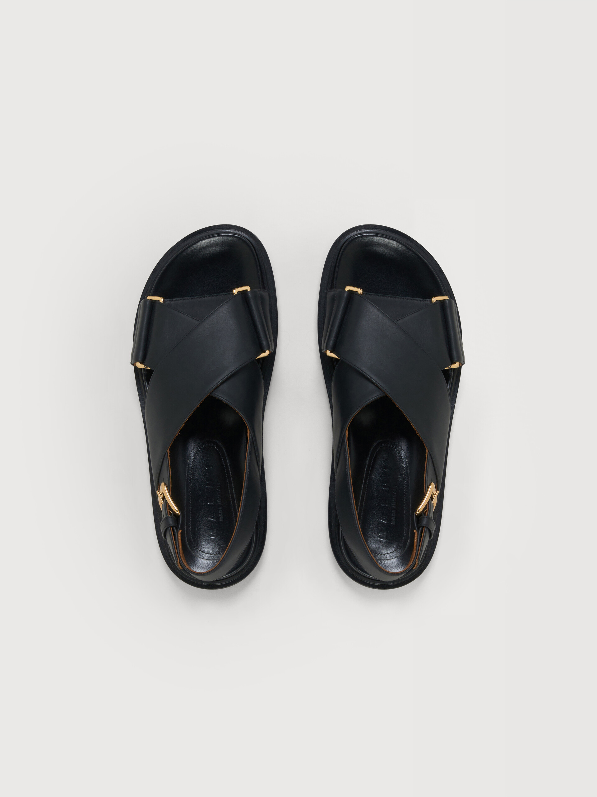 Fussbett en cuir bleu - Sandales - Image 4