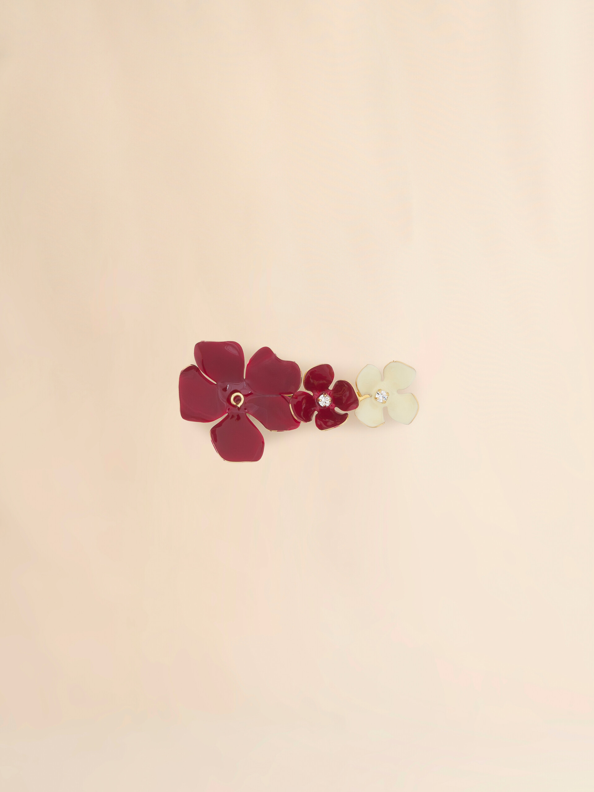 Triple enamel flower brooch - Broach - Image 1