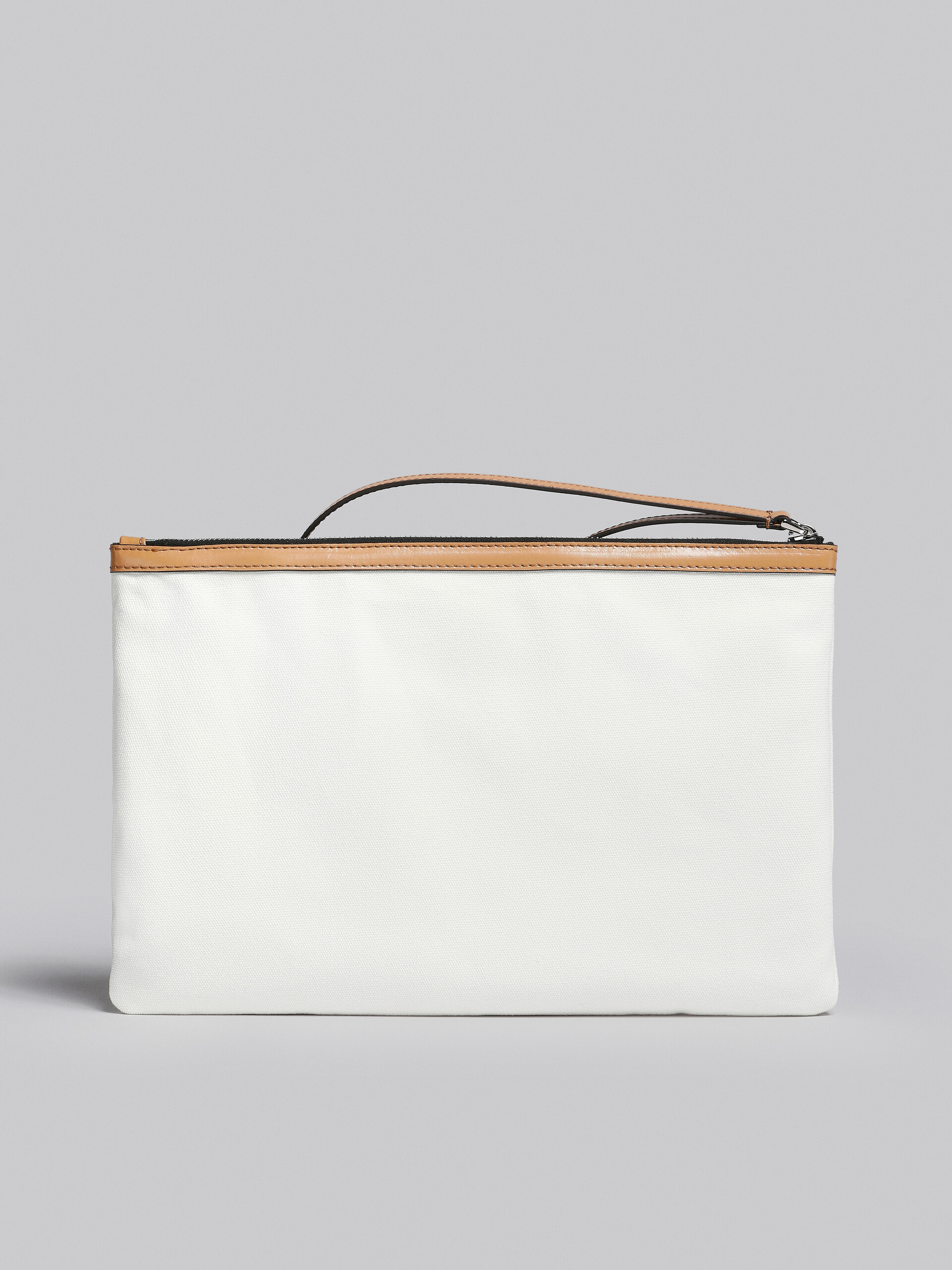 Marni x No Vacancy Inn - Bey Pouch in white canvas with beige trims - Pochette - Image 3