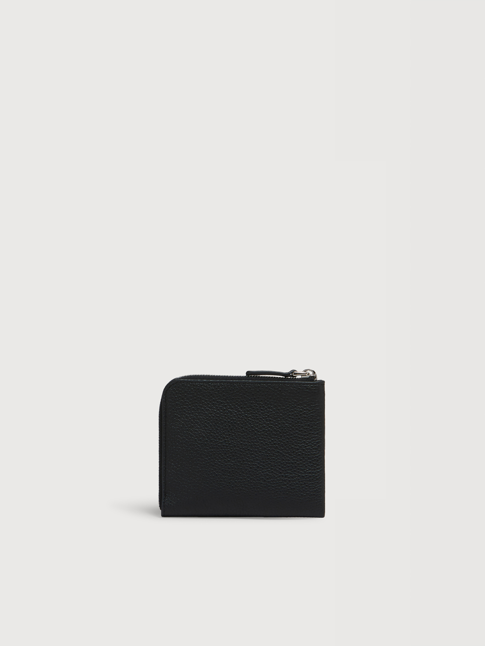 Black leather zip-around wallet with Marni Mending embroidery - Wallets - Image 2