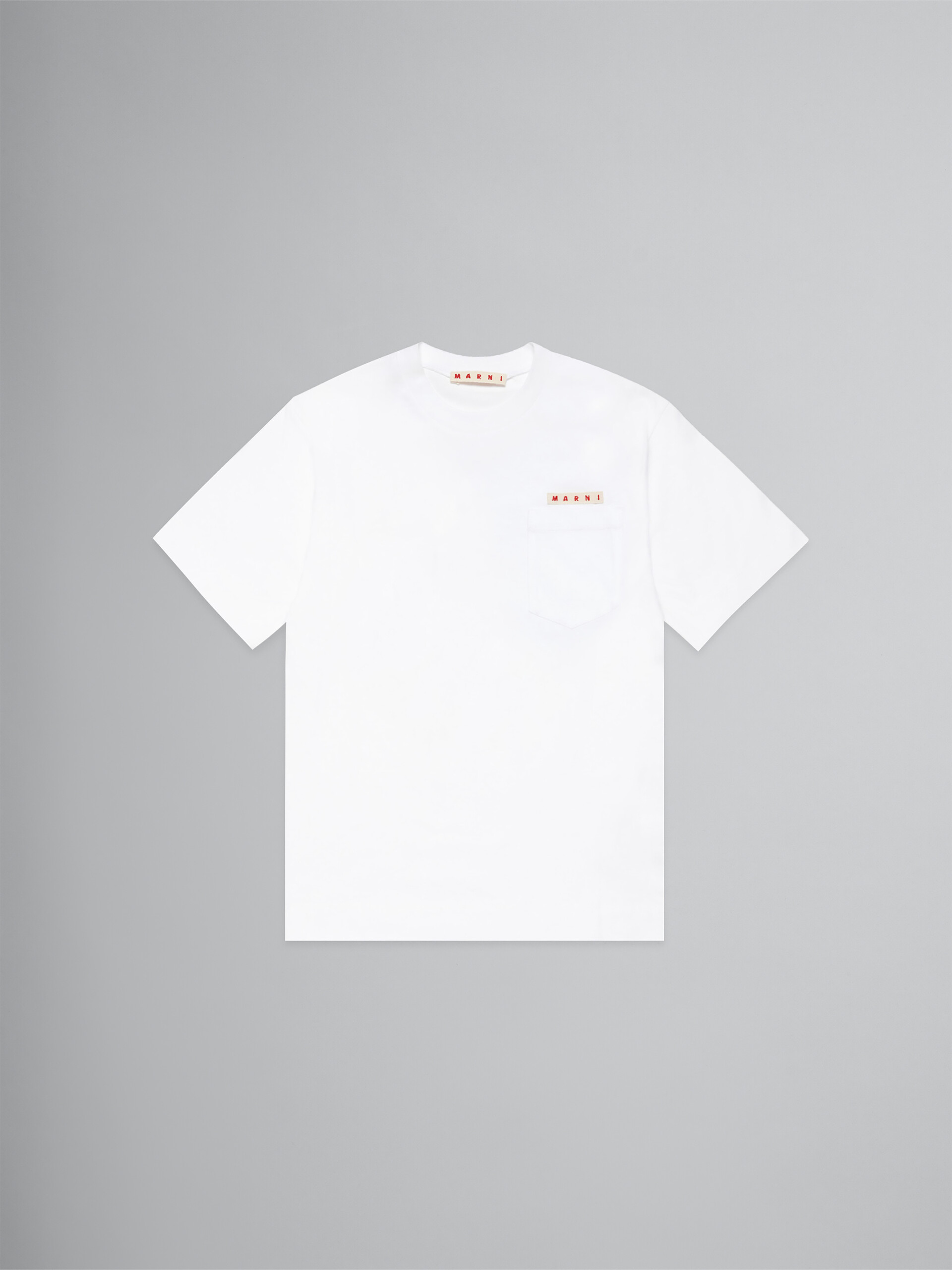 T-shirt blanc avec poche - T-shirts - Image 1