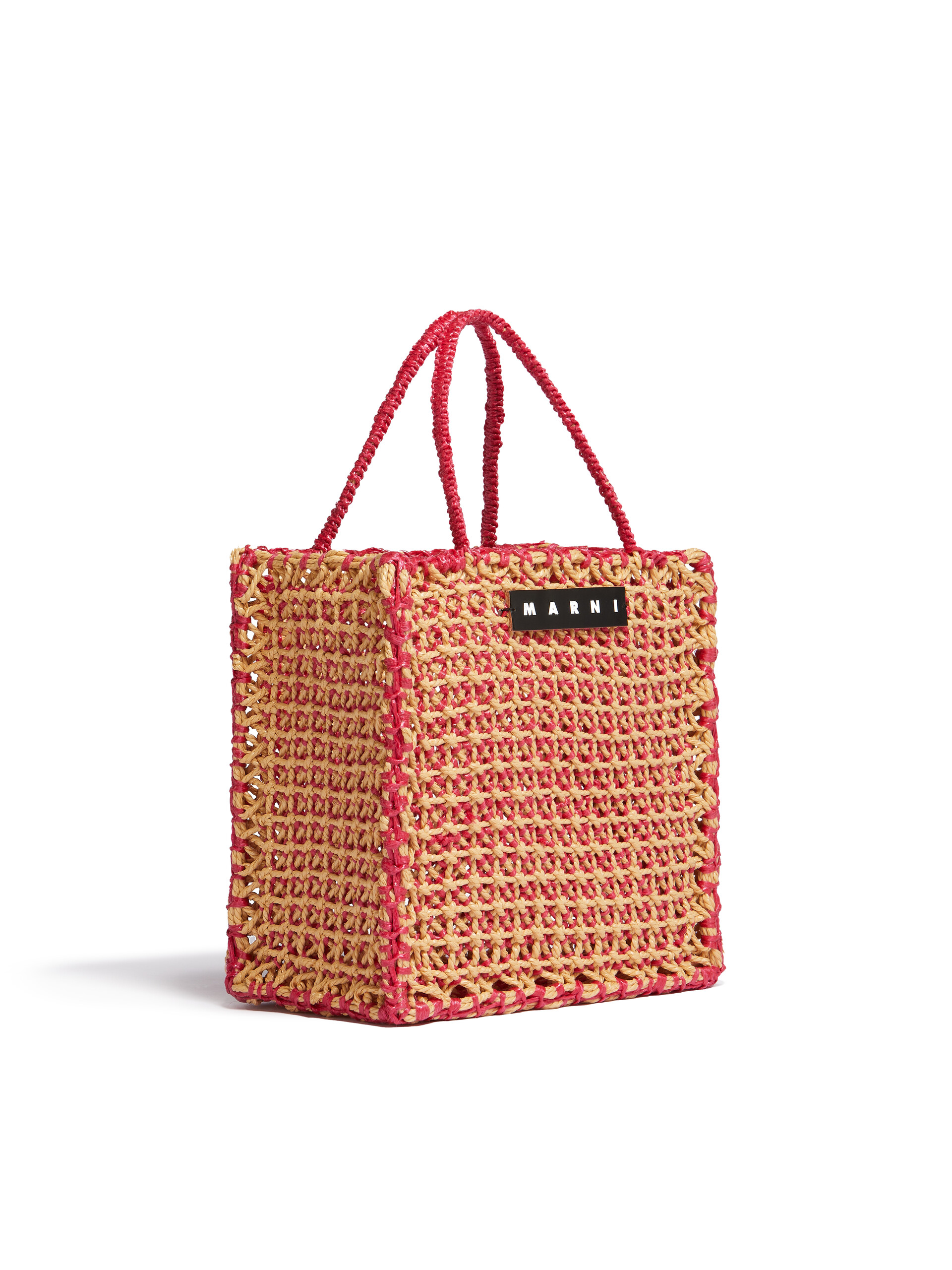 MARNI MARKET MINI JURTA bag in red yellow and green crochet - Shopping Bags - Image 2