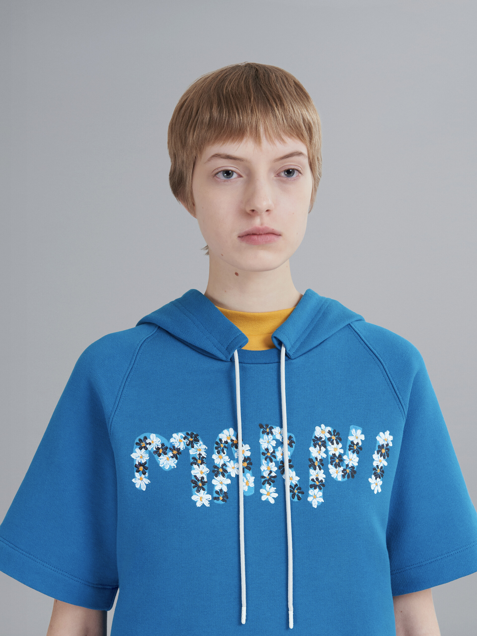 Daisy logo print cotton hooded sweatshirt - Sweaters - Image 4
