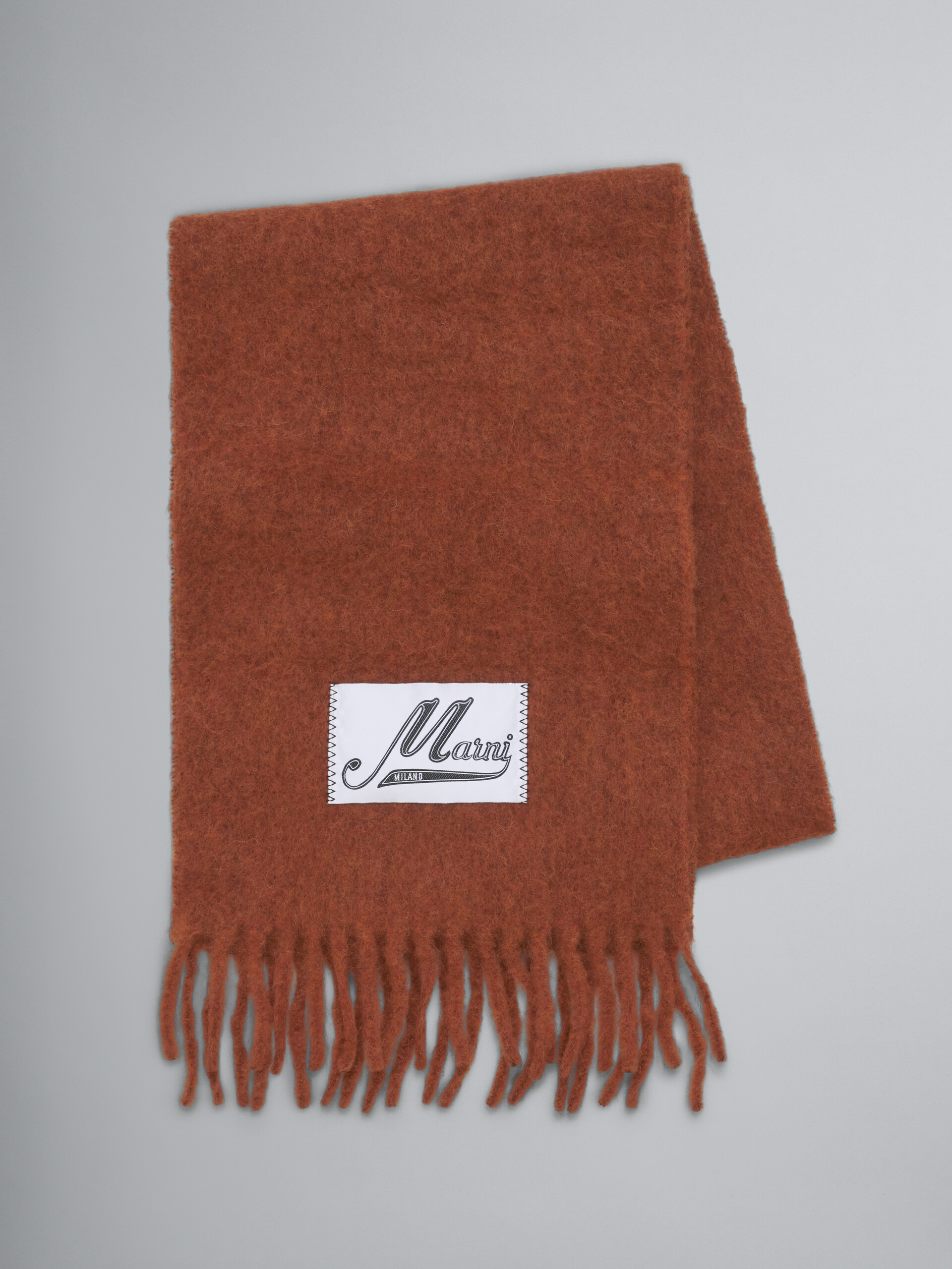 Tan brushed alpaca scarf - Scarves - Image 1
