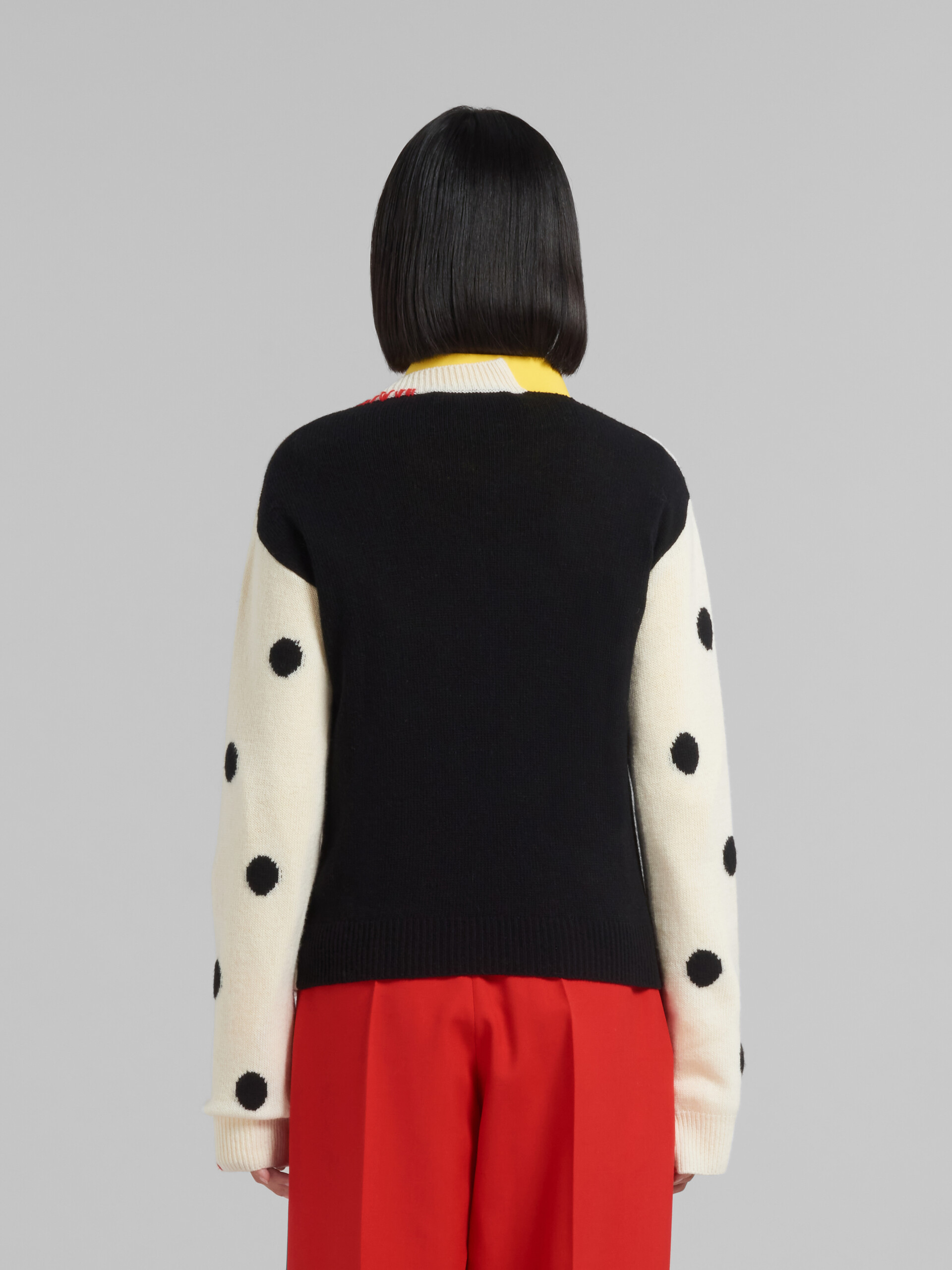 White wool jumper with polka dots - Pullovers - Image 3